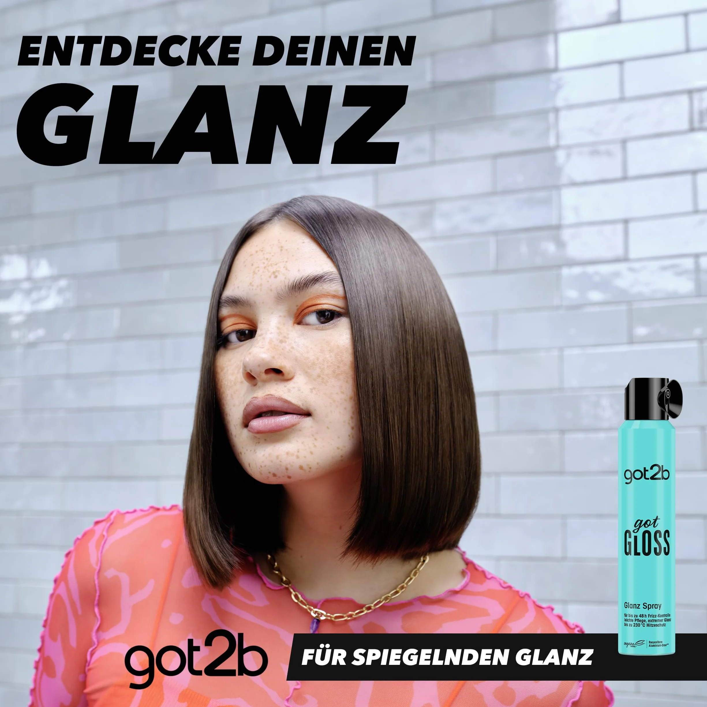 got2b gotGloss Brillo Spray 200 ml spray de brillo para el cabello 48 horas control encrespamiento protección térmica 230°C