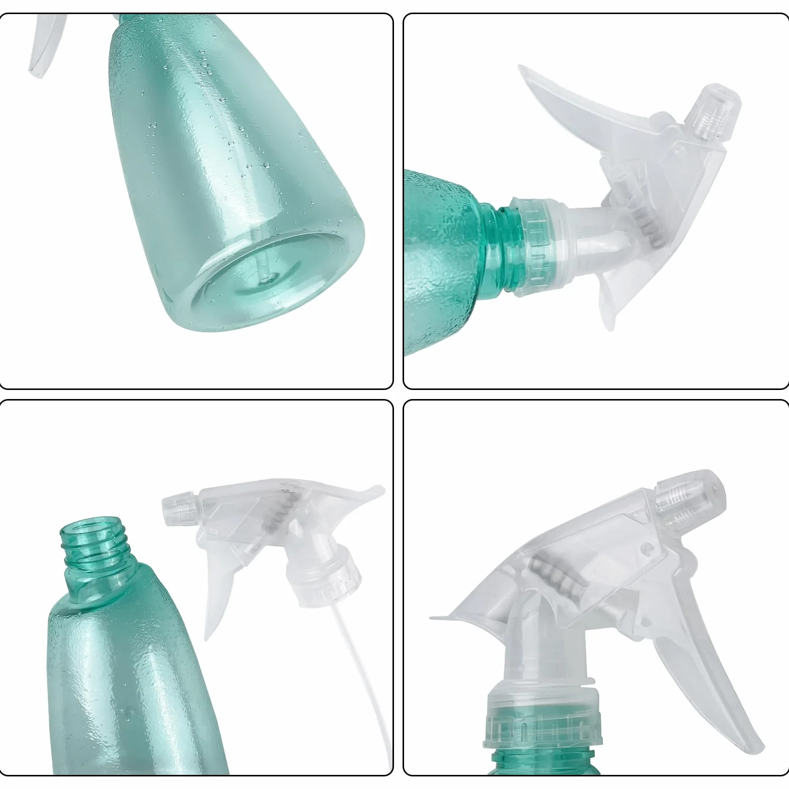 Newpop 3 Piezas Botella Pulverizador 500 ml, Plastico Gatillo Botellas de Spray Vacías Rellenable, para Regar Plantas, Limpieza