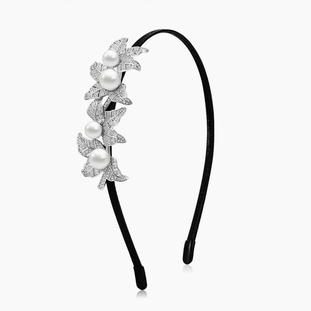 Bobinas Para El Cabello Con Cola De Caballo Gomas Damas de temperamento soplan pelo con peinado de perlas de cristal con peinado de pelo de ratán for cumpleaños Bobinas para el cabello con cola de cab
