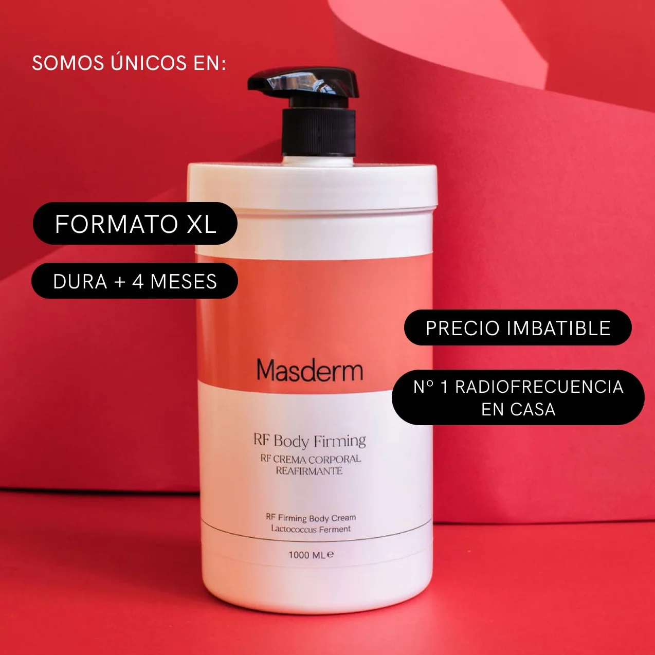 MASDERM Gel y Crema Corporal Radiofrecuencia Reafirmante Hidratante 1000 ml Profesional para Mujer