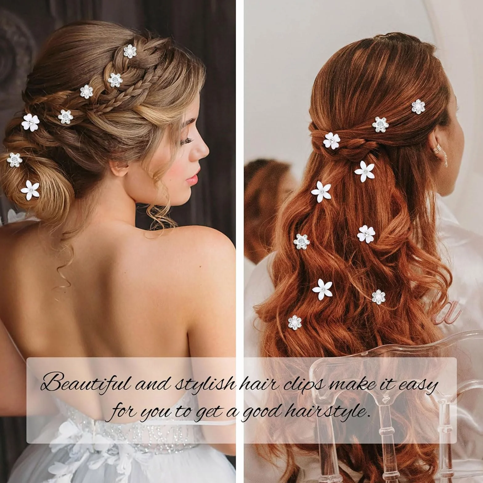 Horquillas para el pelo de flores pequeñas, accesorios para mujer y novia, bodas (4 patrones)