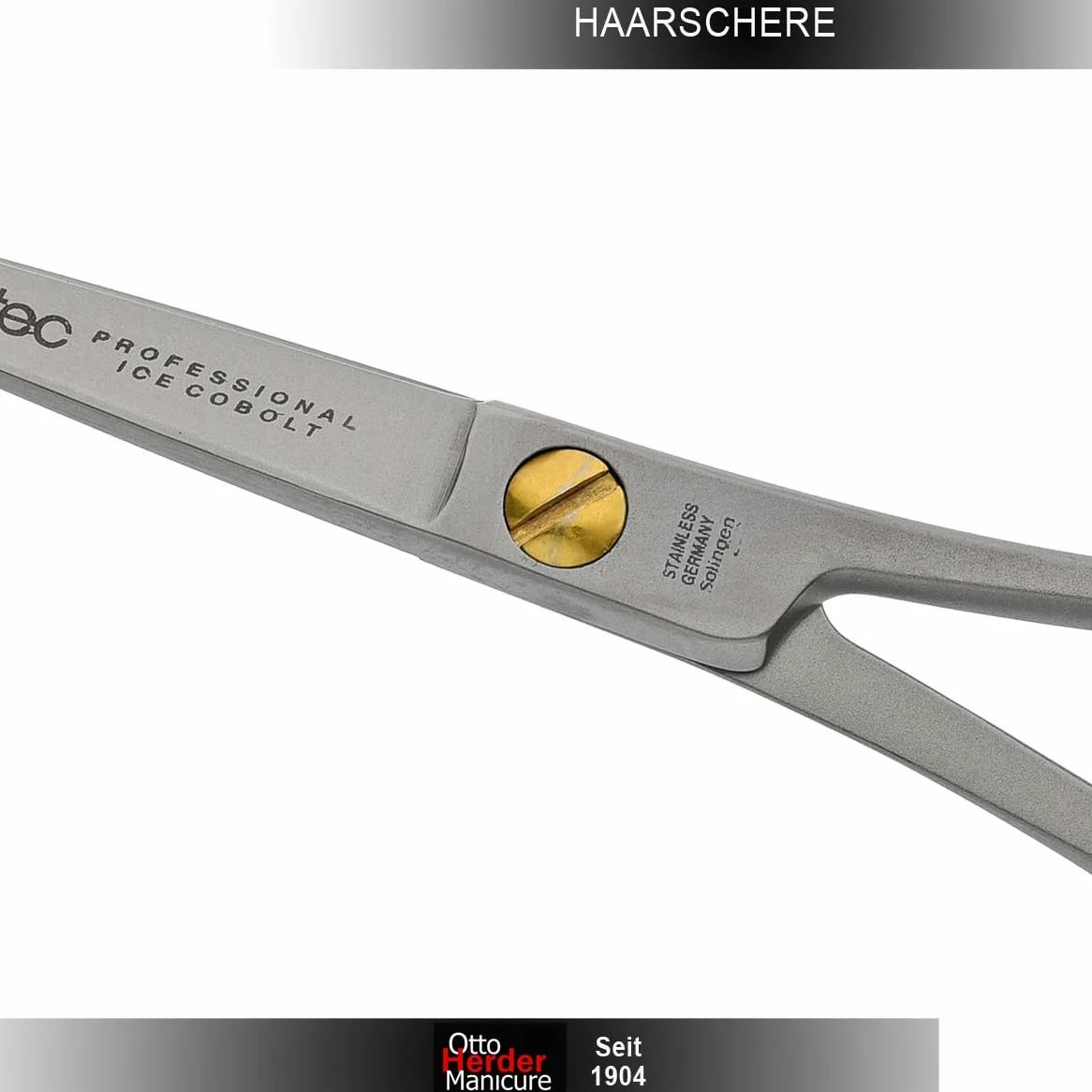 Otto Herder manicure Tijeras de peluquería de 12,8 cm, inoxidables, con microdentado unilateral, tijeras extra afiladas para peinar de Solingen
