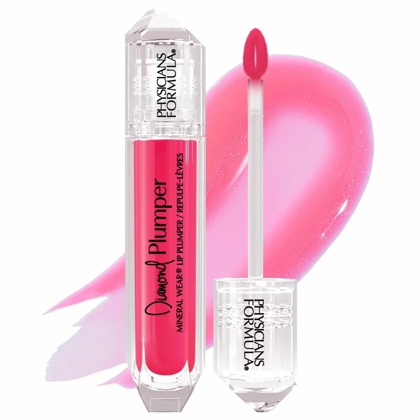Physicians Formula Diamond Plumper Brillo de Labios con Polvo de Diamante, Pink Radiant Cut