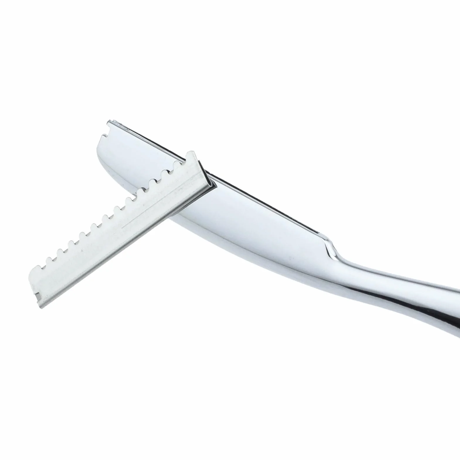 Maquinilla de afeitar de seguridad + 10 cuchillas para corte de pelo, tijeras de barbero para barba