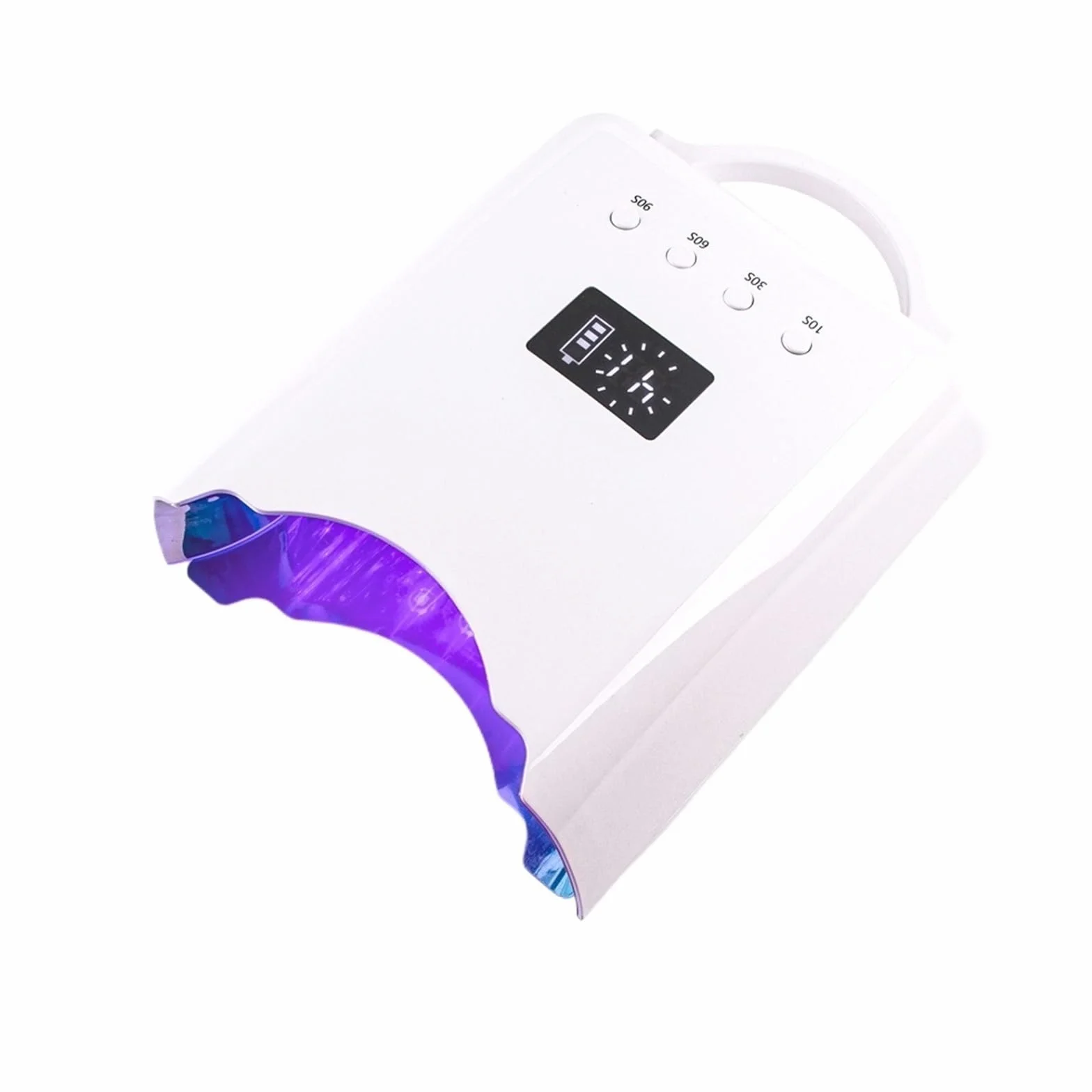 Lámpara LED para uñas, Lámpara de uñas UV LED Pro 78 W, batería recargable, secador for manicura y esmalte gel, lámpara luz(Bianco)