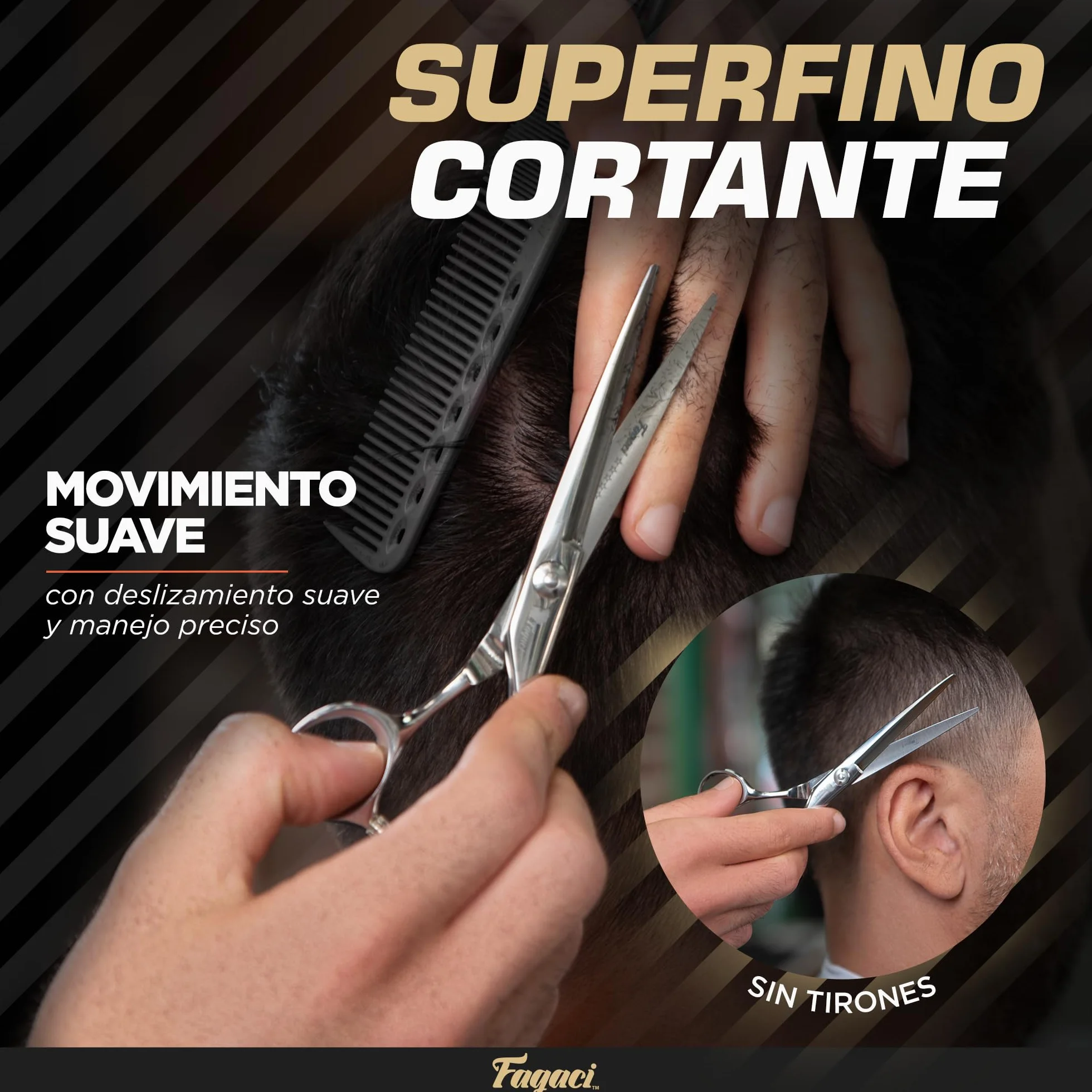 Tijeras Peluqueria Profesional Acero 440C, Tijeras Cortar Pelo con Funda