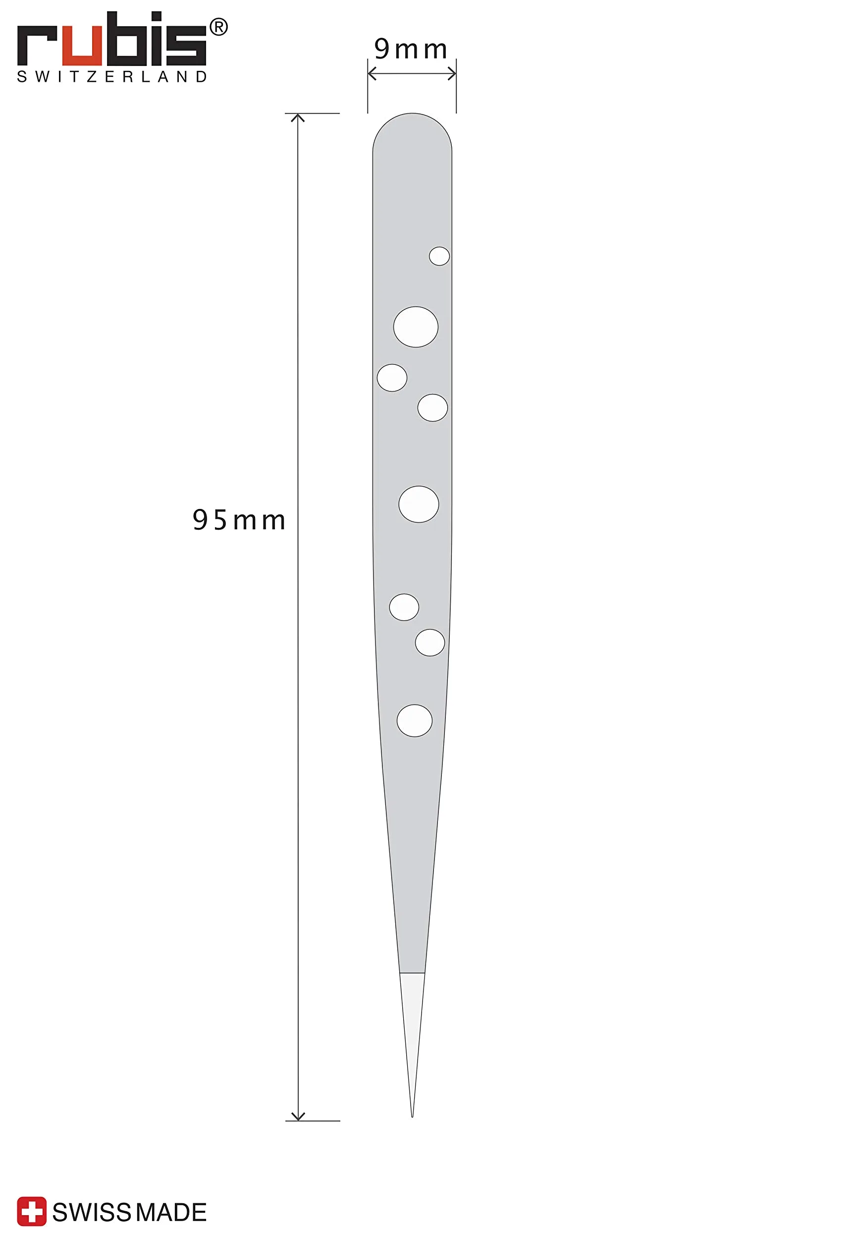 Rubis Pinzas depilar profesionales precision - punta fina para el vello encarnado y las astillas