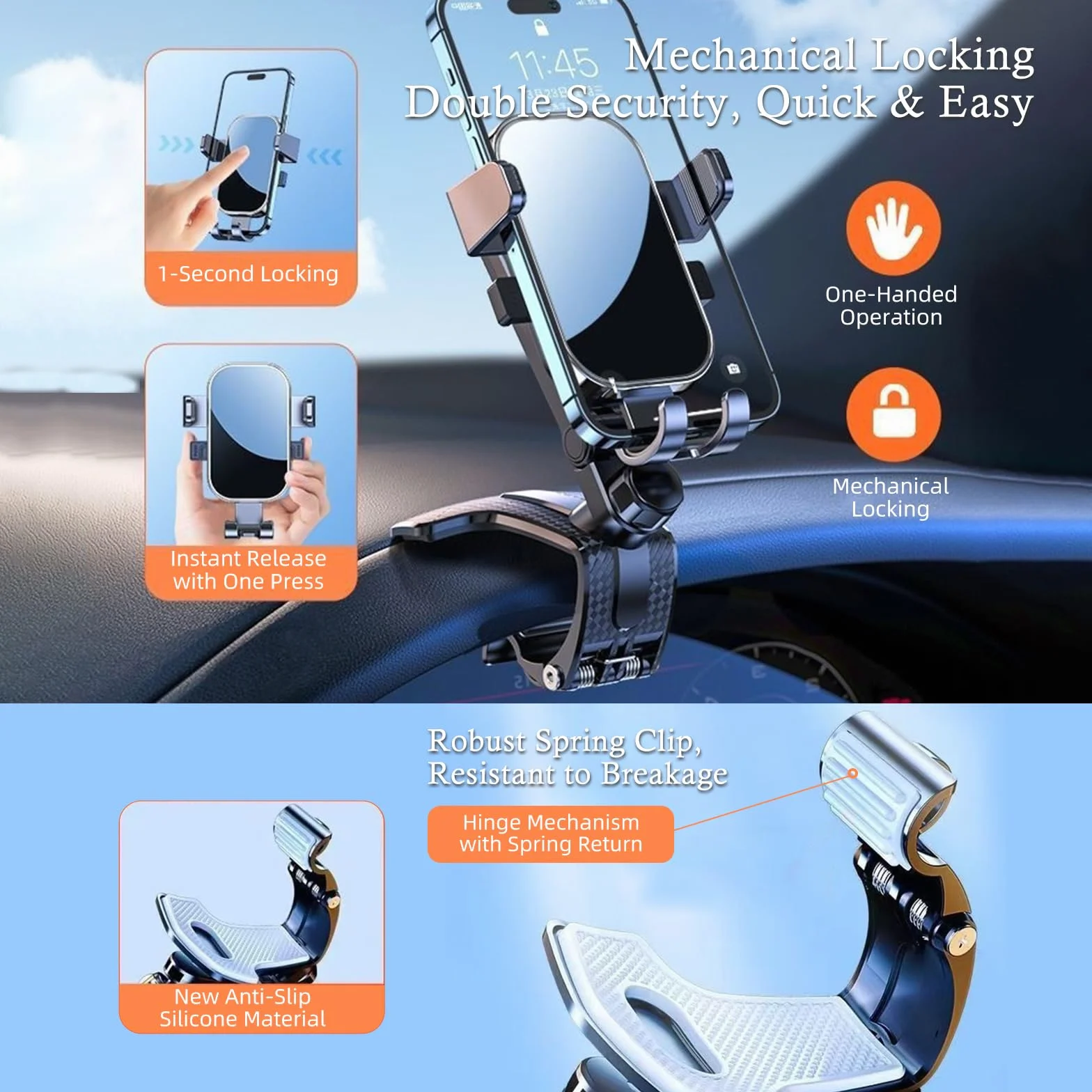 Reposabrazos para uñas con soporte para teléfono: plegable/ajustable/giratorio de 360° - Reposabrazos en forma de U para uñas con reposapiés curvado dorado - Reposamanos de ángulo de inclinación de 45