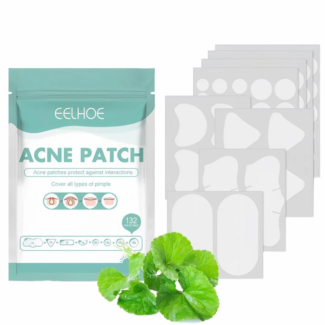Parches para espinillas 8 tamaños 132 unidades facial corporal acné todos tipos de piel