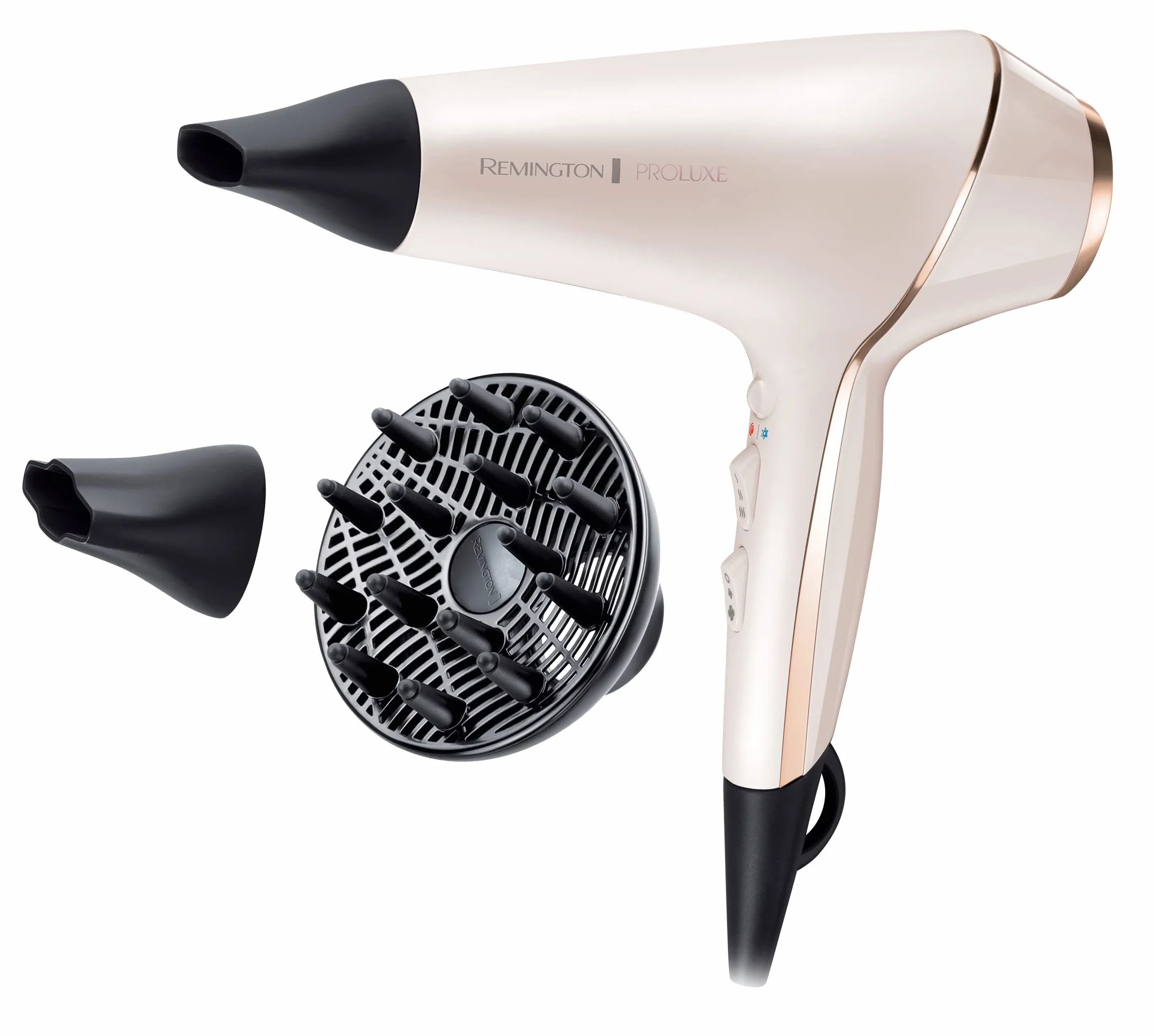 Remington PROluxe Secador de Pelo Profesional 2400 W Motor AC Iónico OPTIHeat AC9140