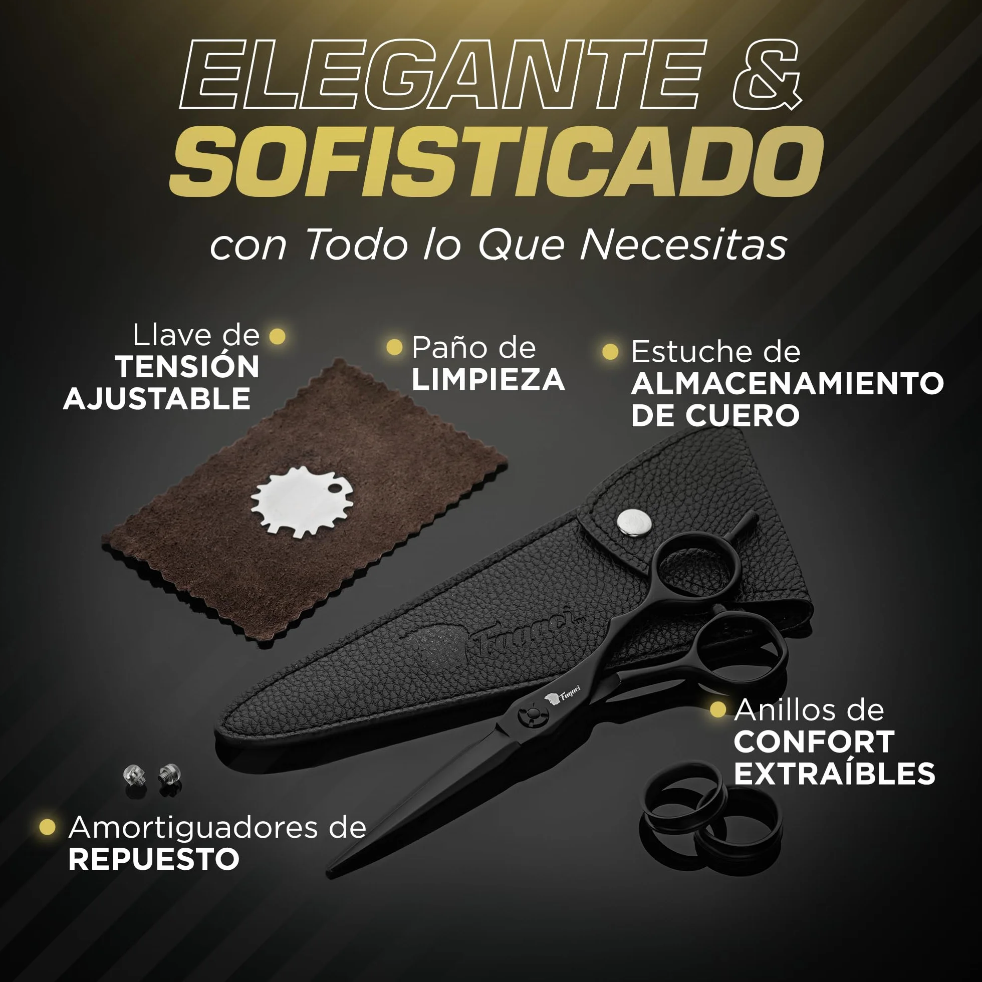 Fagaci Tijeras Peluqueria Profesional 5.5 Pulgadas Acero 440C Para una Precisión Superior, Afilado Duradero Tijeras Cortar Pelo Cuchillas Extremadamente Afiladas