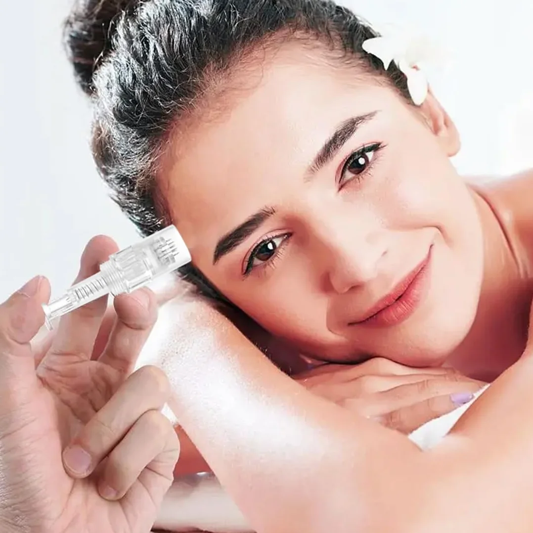 WeddHuis 10 Piezas de Repuesto Universales para Dermapen de Hilo, Tecnología de Microagujas, 12 Pines