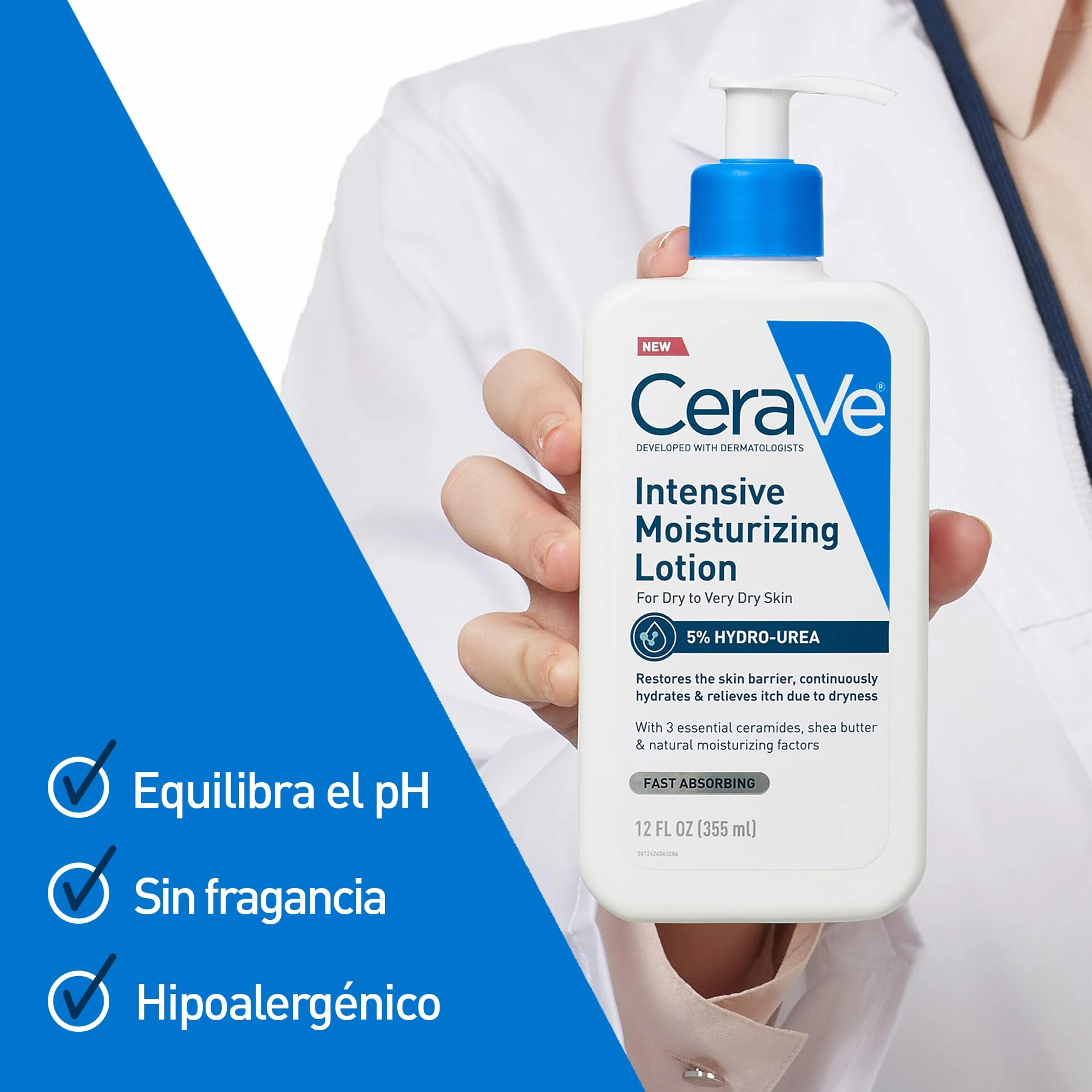 CeraVe Loción Hidratante Intensiva para Pieles Muy Secas con Ceramidas y Manteca de Karité