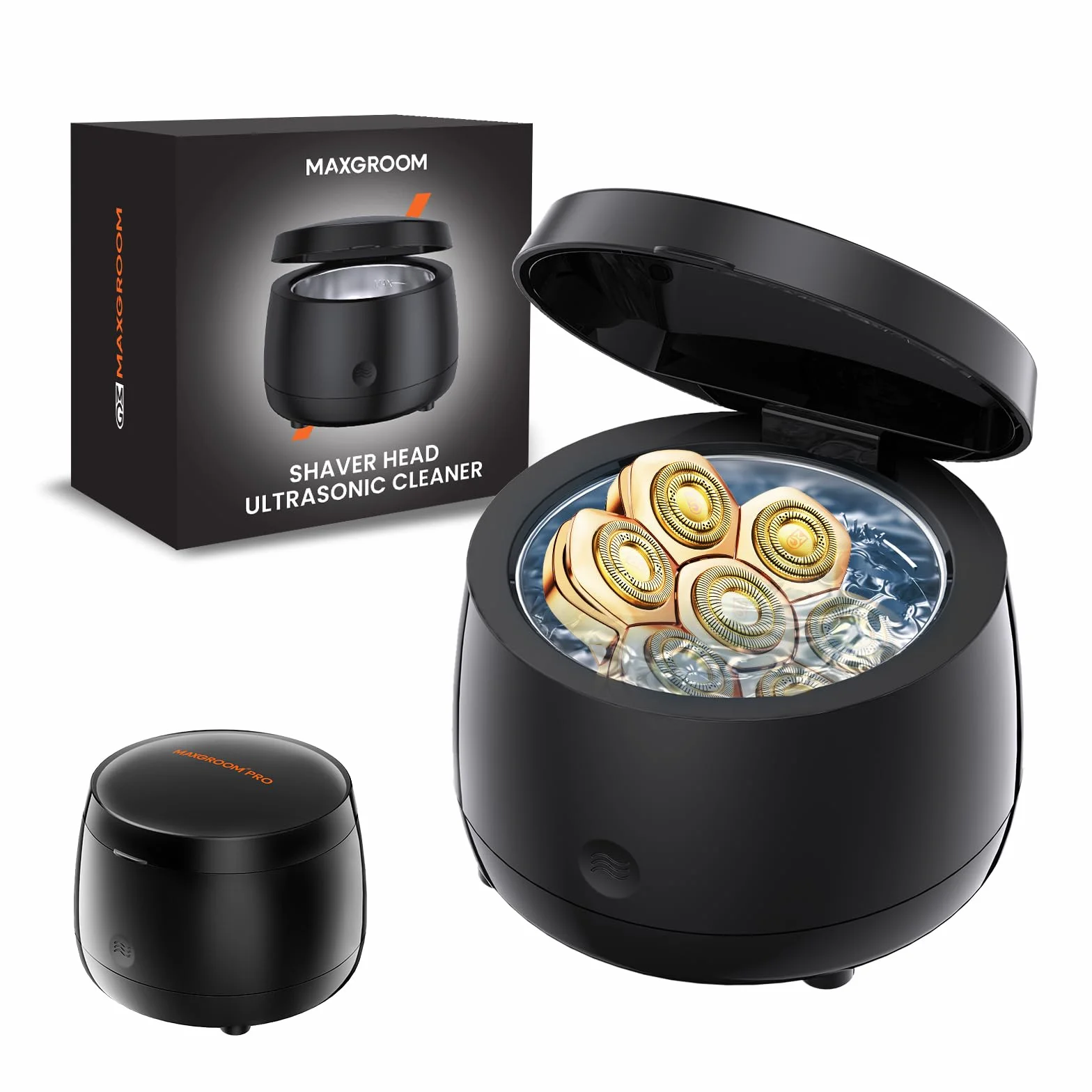 MAXGROOM Centro de Limpieza por Ultrasonidos 40kHz para Afeitadoras, Secado Rápido 3 Minutos