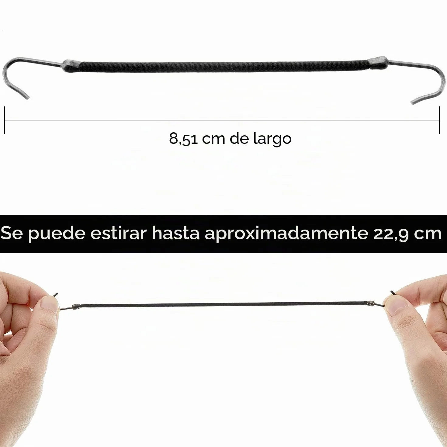 Chuangdi 15 Piezas Ganchos de Cola de Caballo Goma de Pelo Negro Coletero Elástica para Peinado Cabello Mujeres