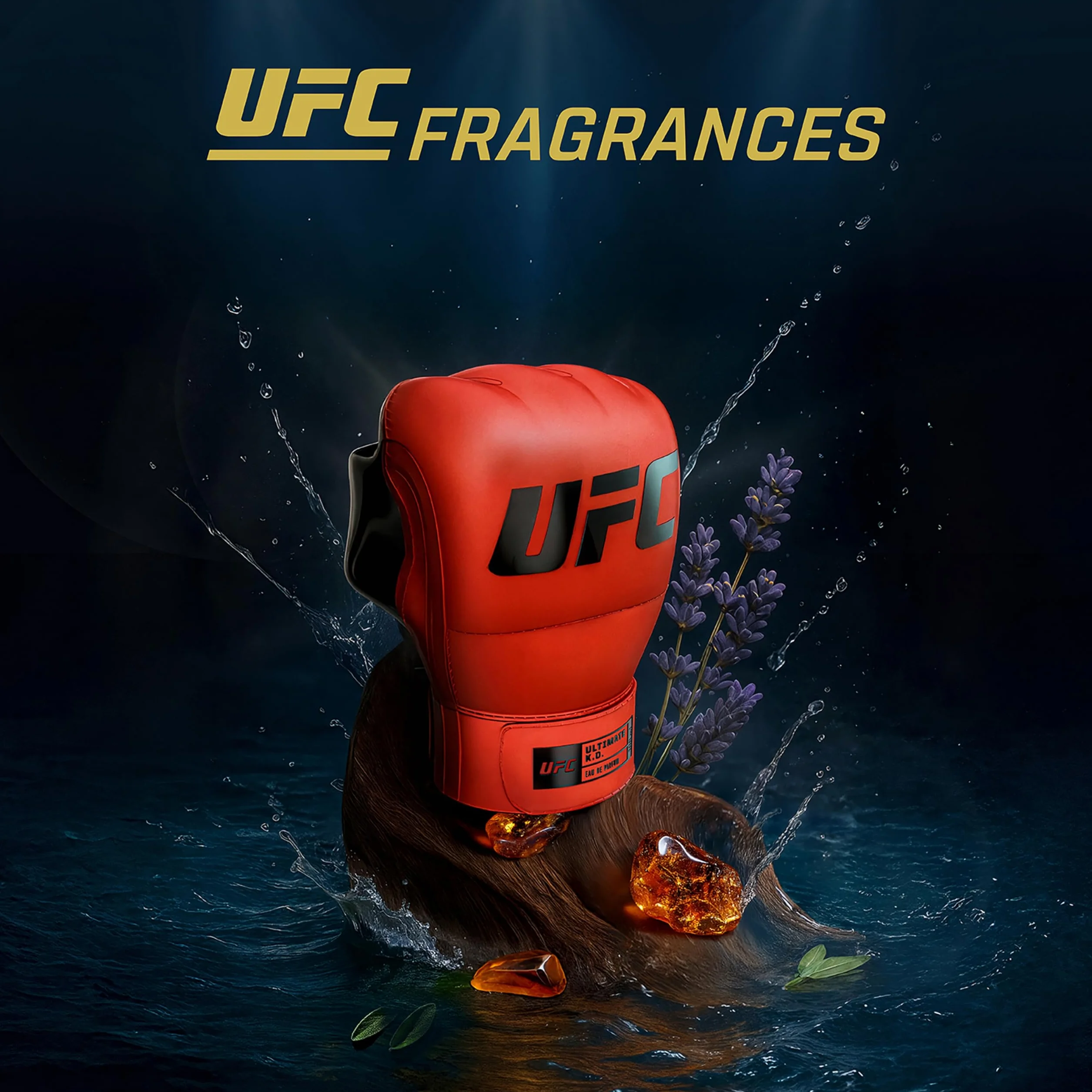 UFC Ultimate K.O. Estuche Regalo Perfumes Hombre Pack de 2 Piezas Eau de Parfum 100ml Body Spray 200ml Set Fragancia Ambarina
