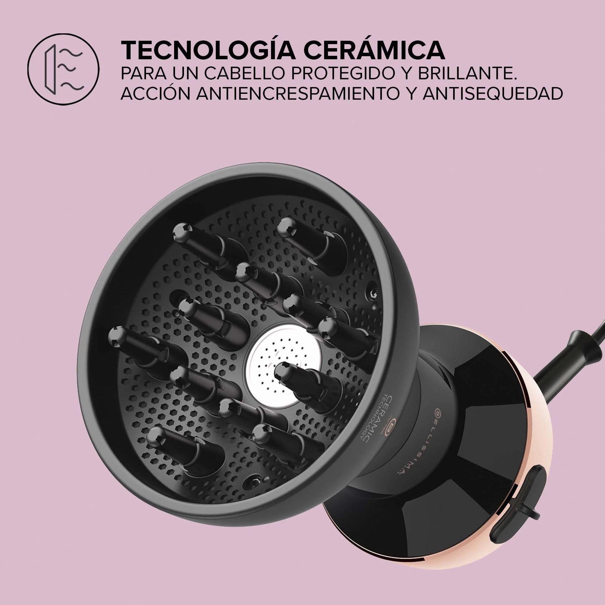 Bellissima Imetec My Pro Diffon Ceramic Difusor de aire caliente para cabello rizado 700 W