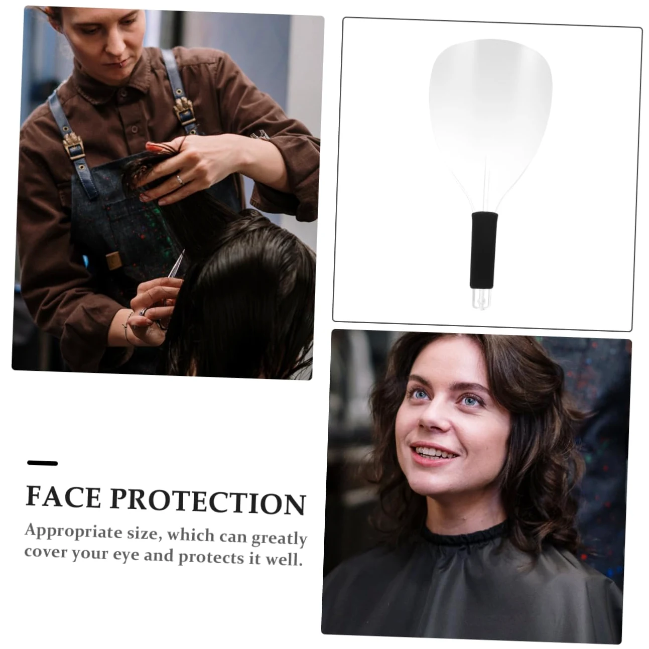 Happyyami Escudo Facial Transparente para Peluquería Protección contra Laca Cabello, 4 Piezas Duraderas para Uso Profesional y Personal