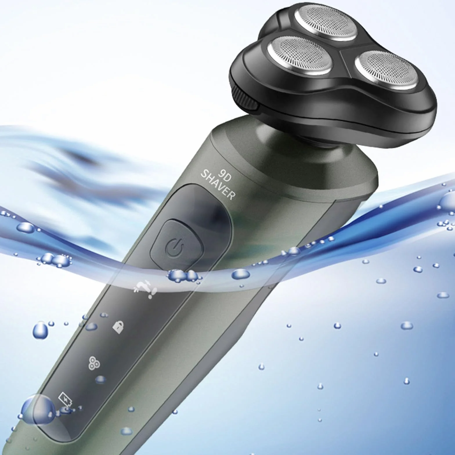 Afeitadora eléctrica para hombres 4 en 1, máquina de afeitar recargable seca y húmeda