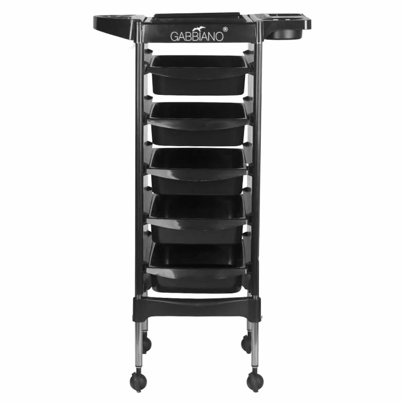 Gabbiano FX11-5 Carro de peluquería con ruedas Negro