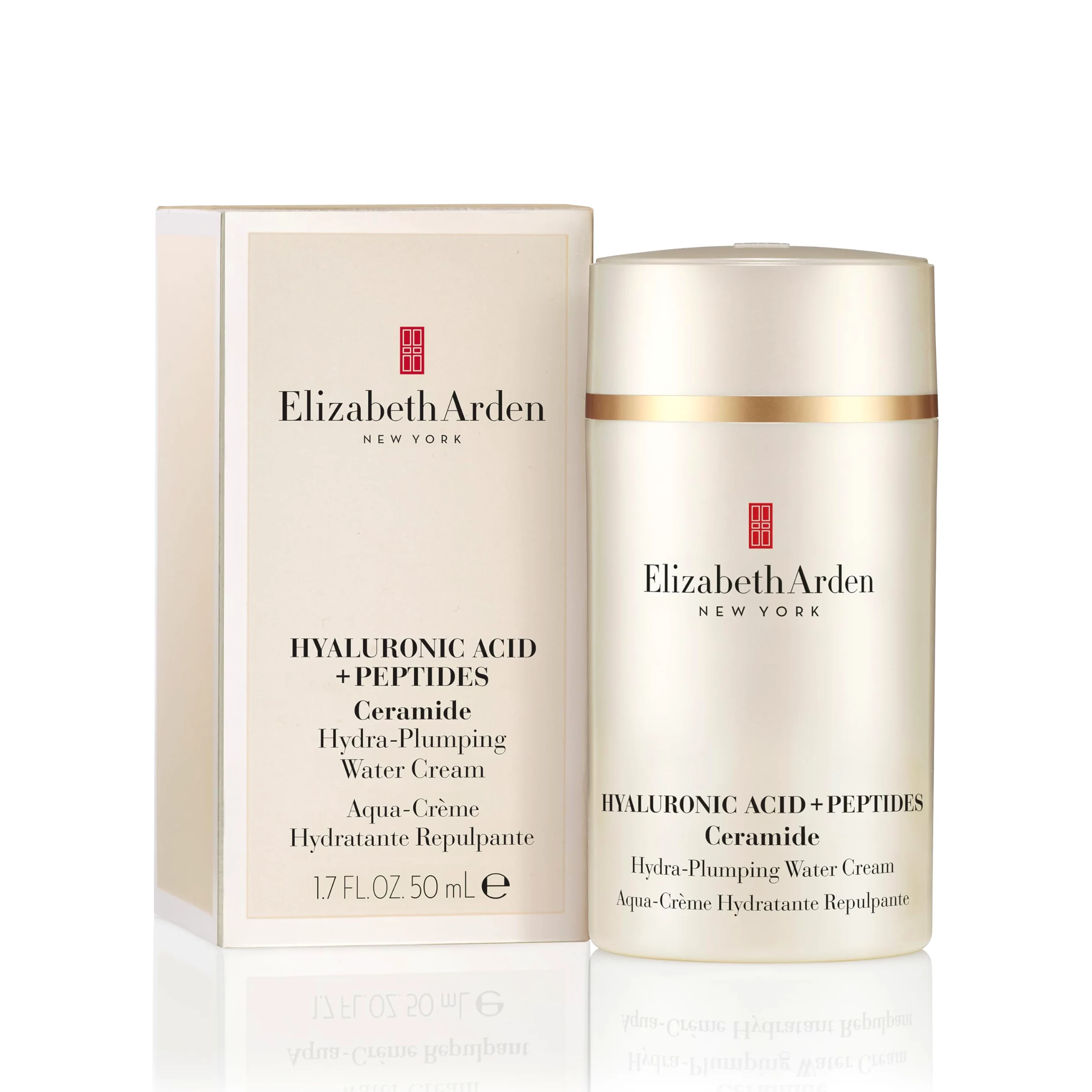 Elizabeth Arden - Crema Facial a Base de Agua con Ácido Hialurónico y Péptidos y Ceramidas, Crema Hidratante con 5D HA para una Piel más Firme, Rellena y Luminosa, Skincare para Todo Tipo de Piel