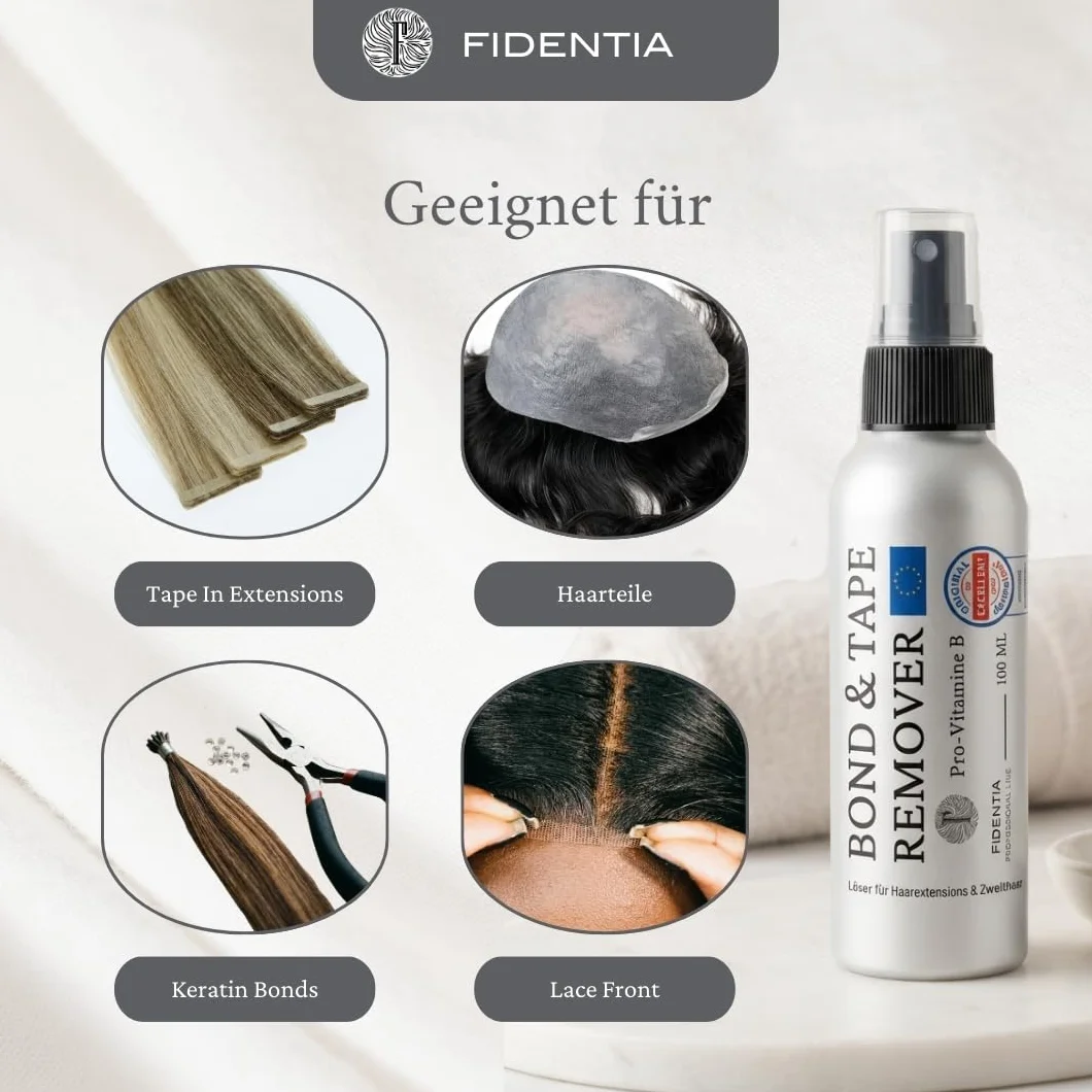Fidentia Bond and Tape Remover Spray 100 ml Removedor de Adhesivo para Extensiones de Cabello