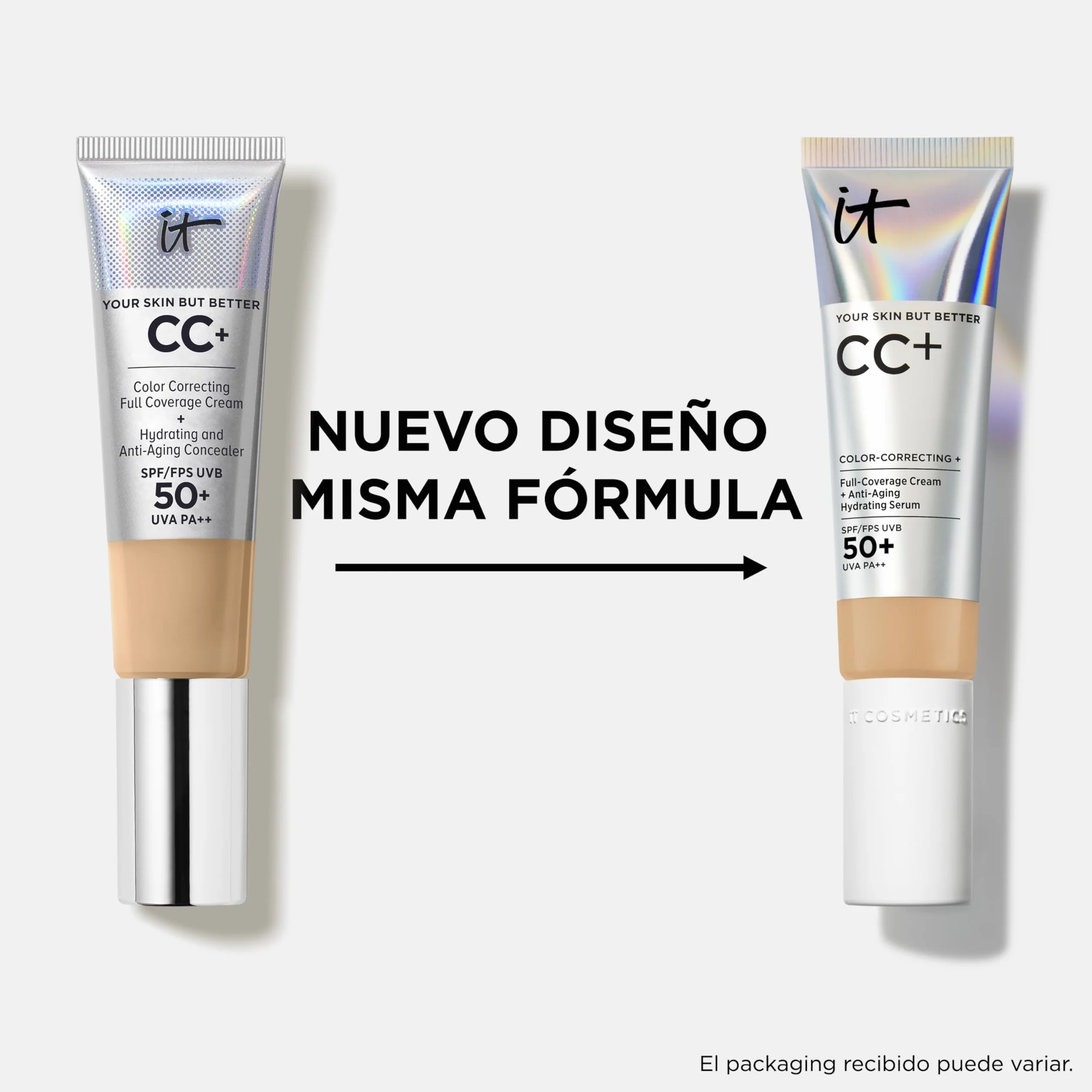 IT Cosmetics Base de Maquillaje SPF50+ Cobertura Total Acabado Natural Light