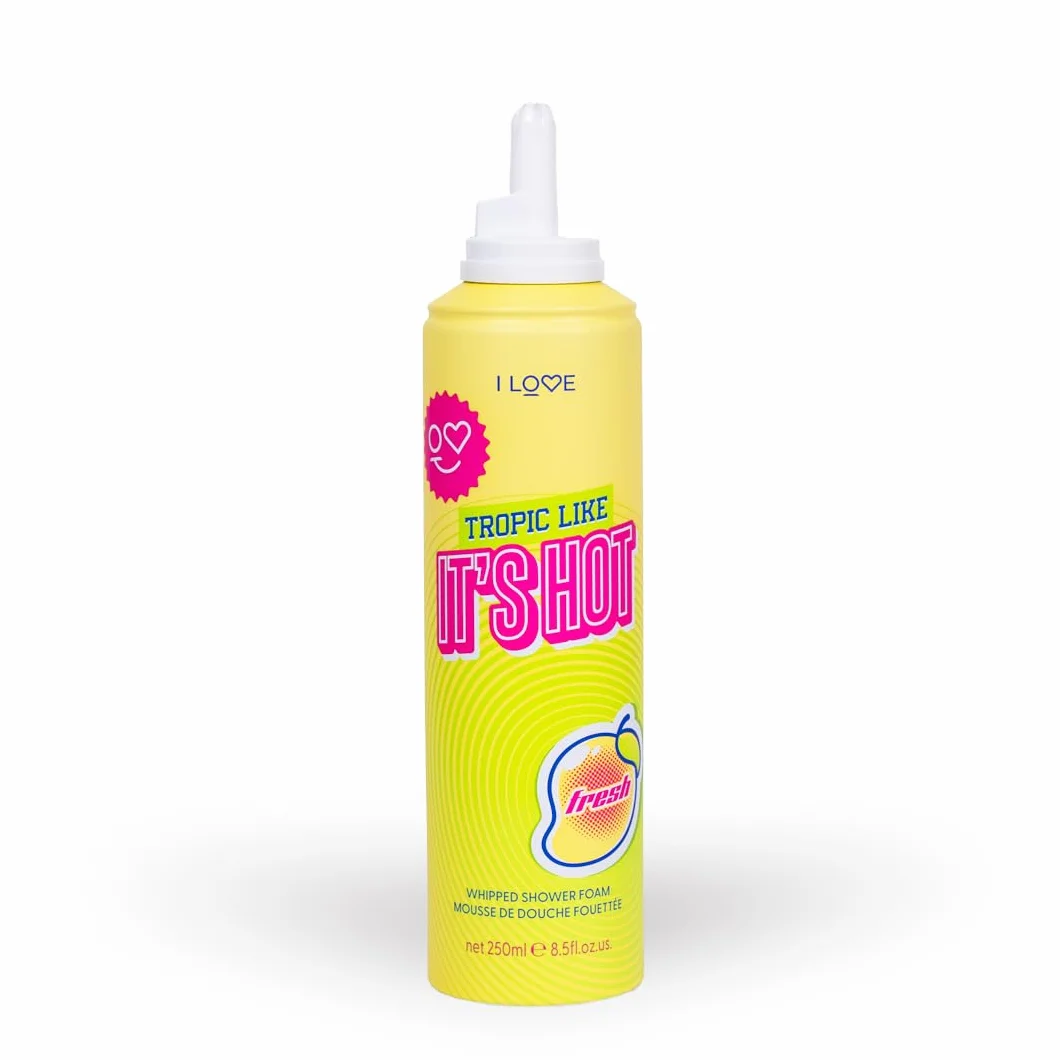 Espuma de ducha batida con aroma a frutas tropicales, jabón corporal hidratante y cremoso, 250 ml