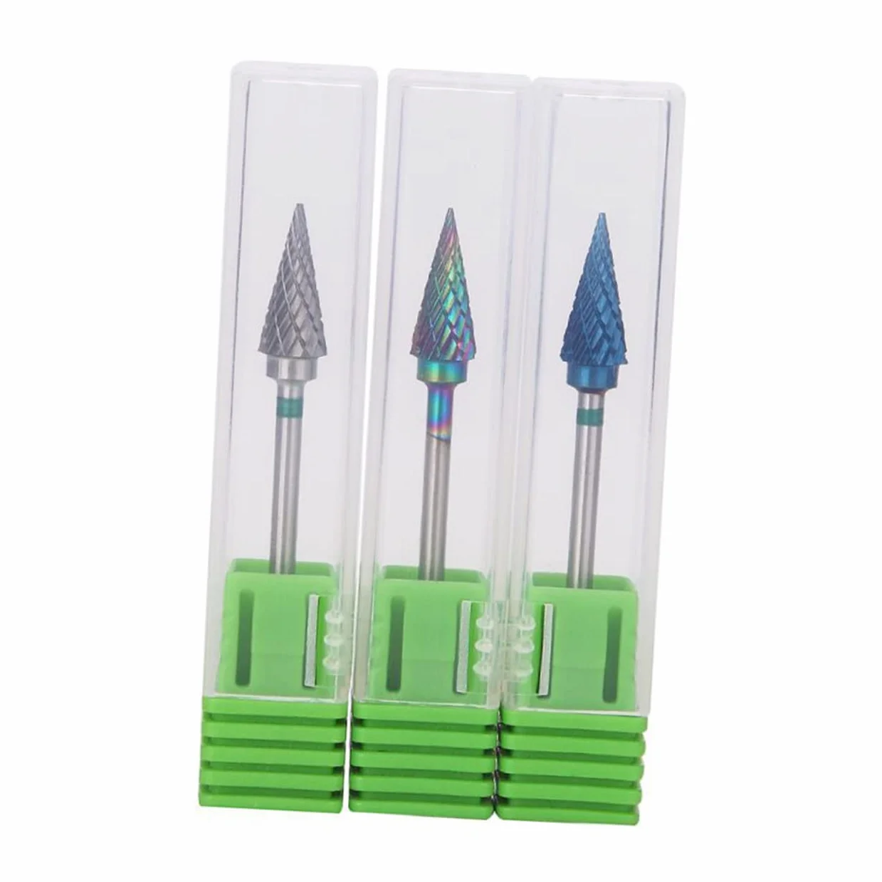 Broca de Tungsteno para Uñas de Acero, Redonda y Plateada, para Eliminar Piel Muerta y Remodelar Uñas en Máquina de Arte Nail Art