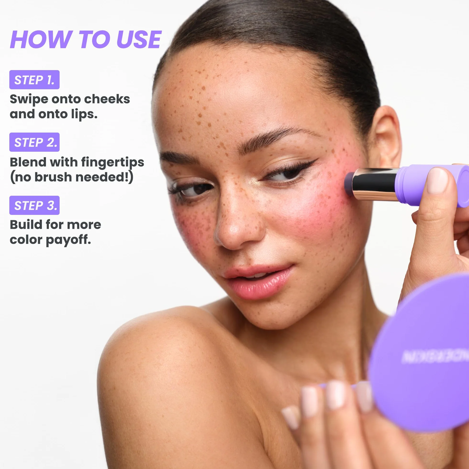 Wonderskin Cream Blush Stick pH-Activado Multiuso Tinte en Crema Mejillas Labios Maquillaje Color Adaptable