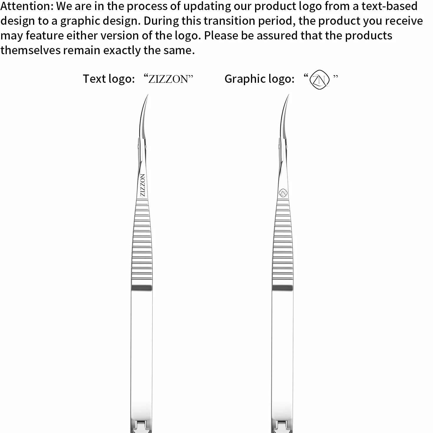 ZIZZON Tijeras para cutículas Punta puntiaguda extrafina curva Kit de aseo profesional para uñas