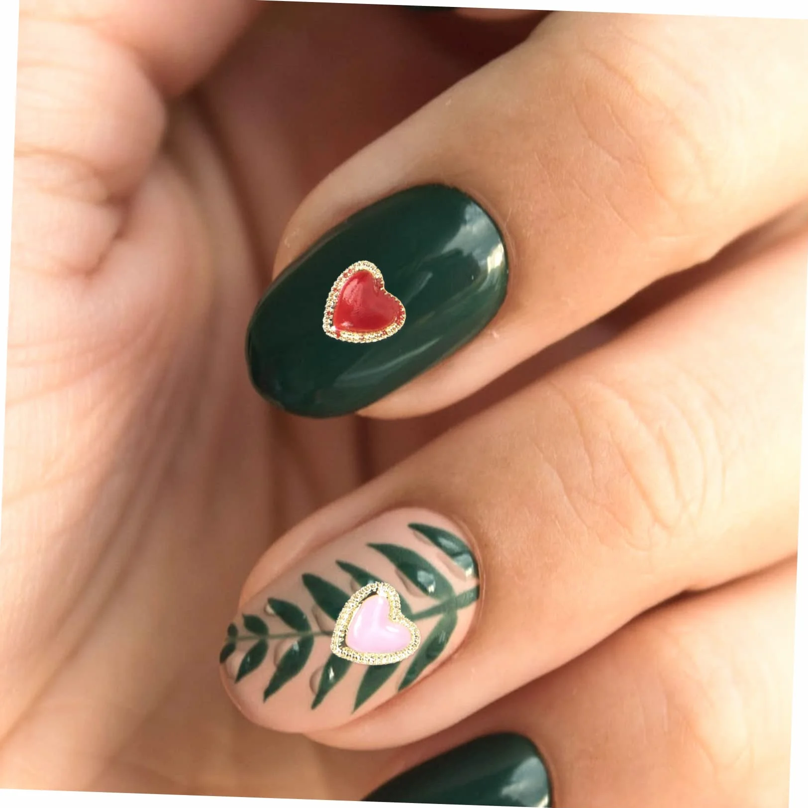 Healeved 300 Piezas decoración de uñas joyas de mujer uñas de diamantes de imitación pintauñas esmalte uñas ornamento decoración de manicura encantos de uñas de manicura único Decorar
