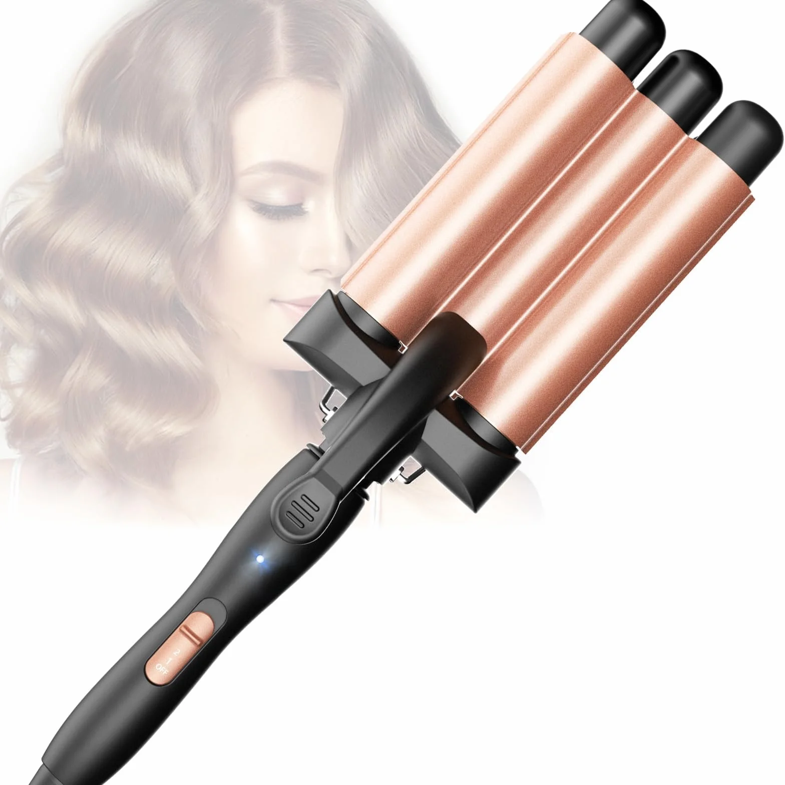 BESTOPE PRO Rizador Pelo Ondas 22mm Calentamiento Rápido Temperatura Ajustable