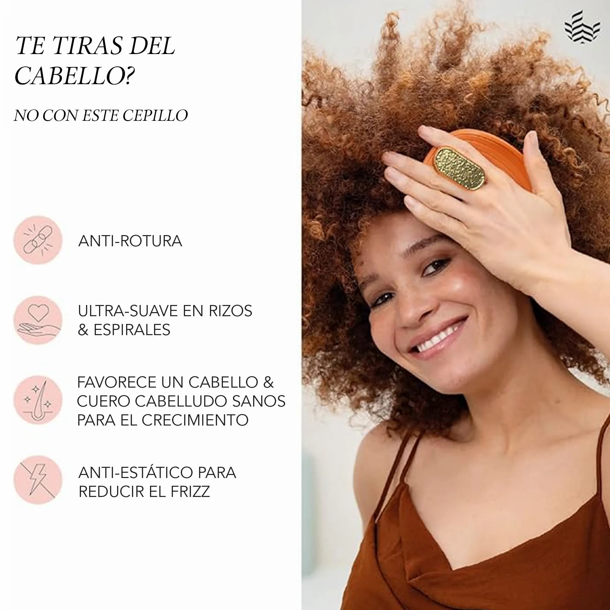 Manta Curls - Cepillo de pelo antiroturas, cepillo desenredante para cabello rizado y afro, cepillo suave húmedo y seco para mujeres, verde azulado suave