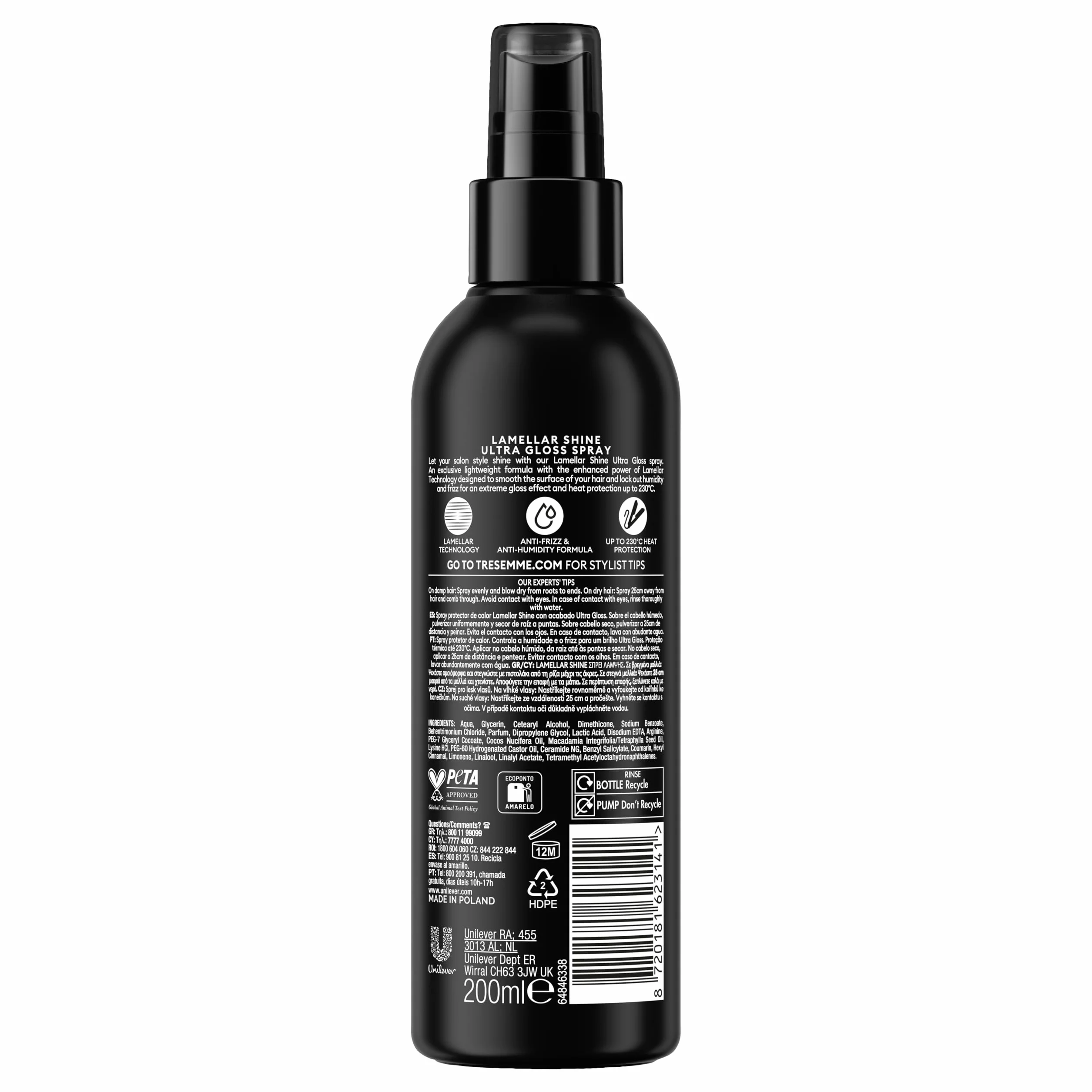 Tresemmé Spray Protector Lamellar Shine 200 ml