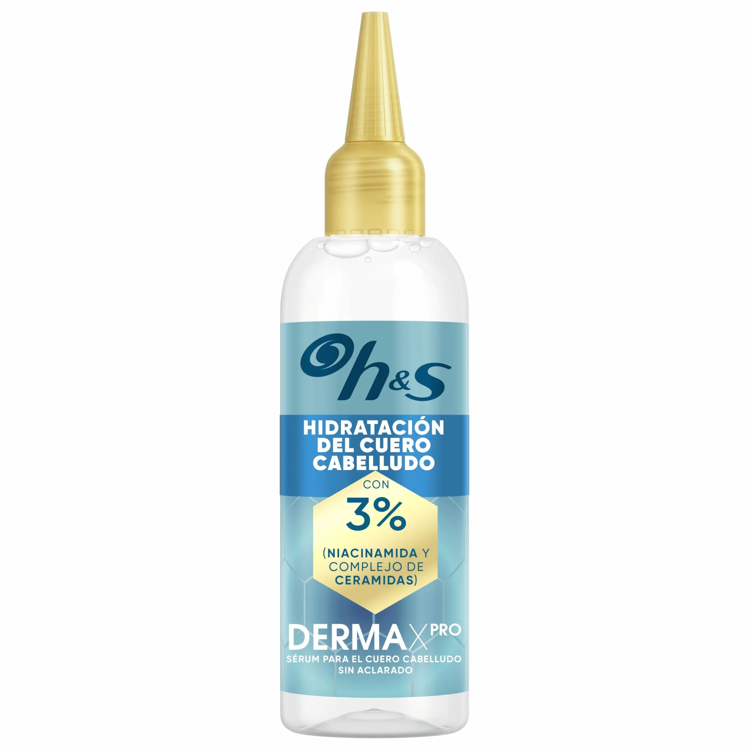 H&S DermaXPro Hidratación Instantánea Tratamiento Cuero Cabelludo 145ml Niacinamida Ceramidas Sérum sin Aclarado