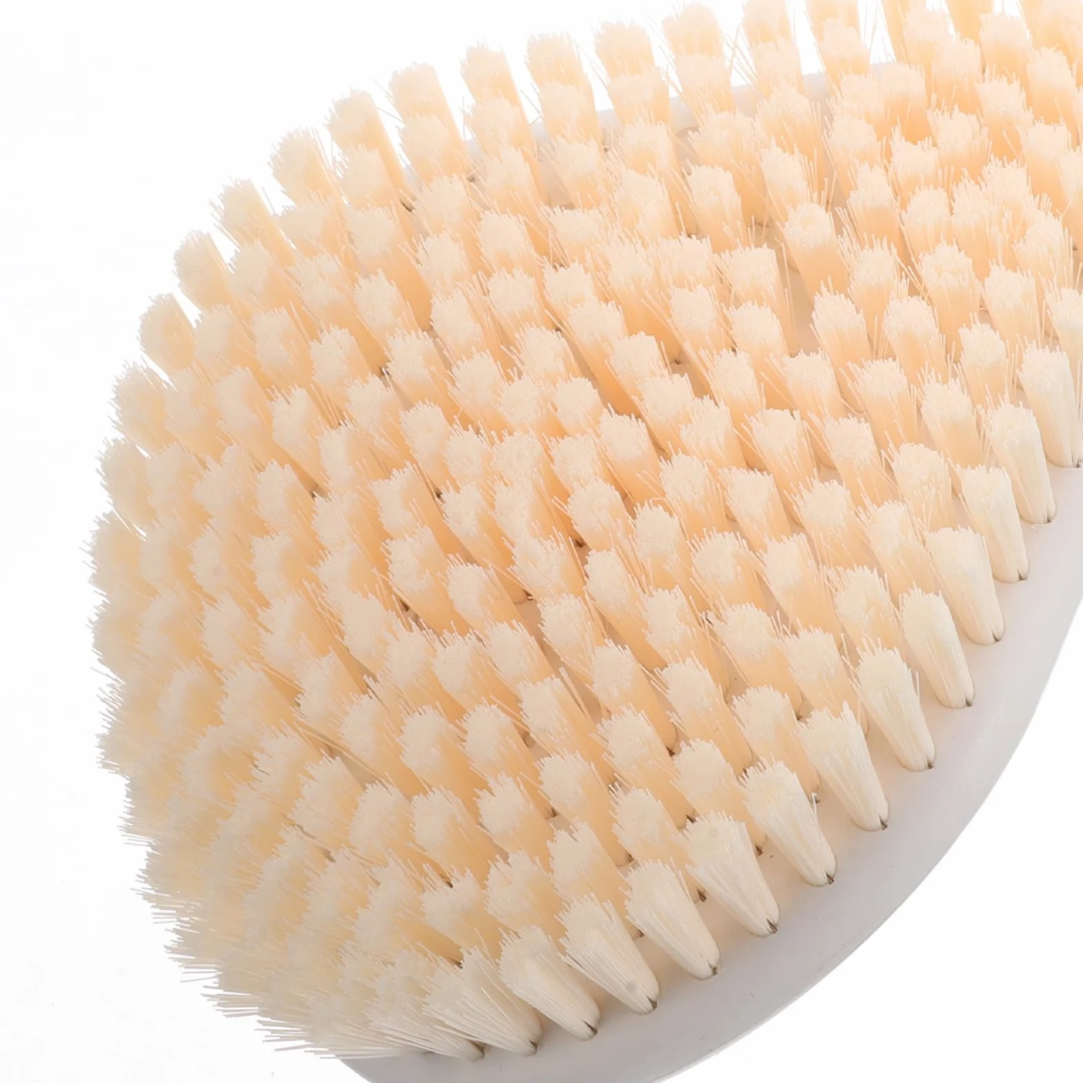 Cepillo Limpiador de Pies de Mango Largo para Ducha y Baño | Doble Cara, Abs y Pa, Color Blanco, Diseño Ergonómico, Limpieza Profunda de Piel Muerta