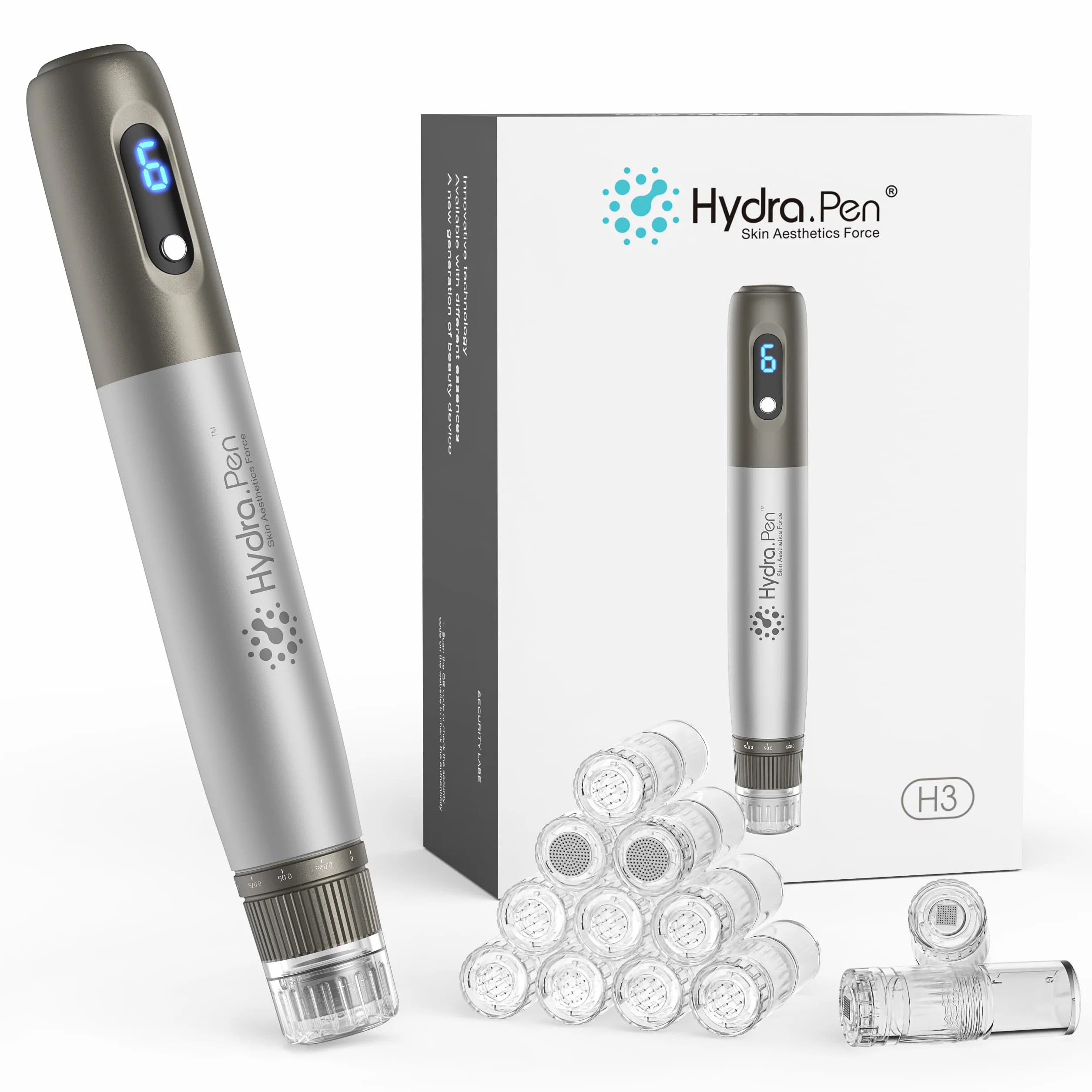 Dr.Pen H3 Hydra Pen Microneedling Pen - Microagujas Automáticas Profesionales con 12 Cartuchos