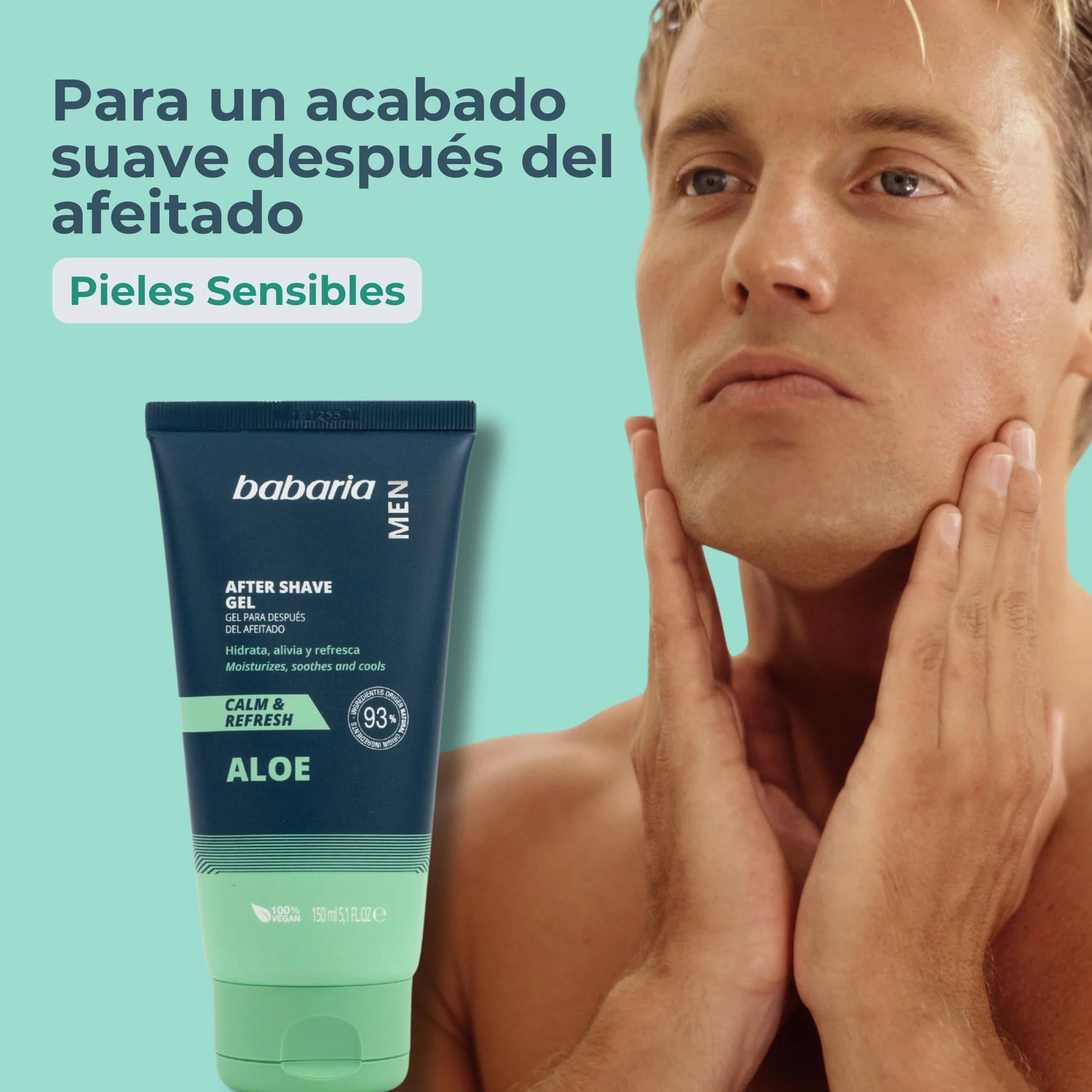 Babaria After Shave Hombre Crema Hidratante Facial Aloe Vera