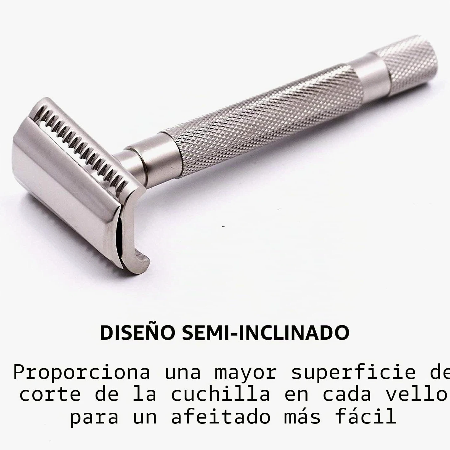 Parker - Maquinilla de afeitar semiinclinada de seguridad, acabado en oro rosa, elegante para piel sensible, cabeza inclinada + 5 cuchillas Parker para resultados suaves