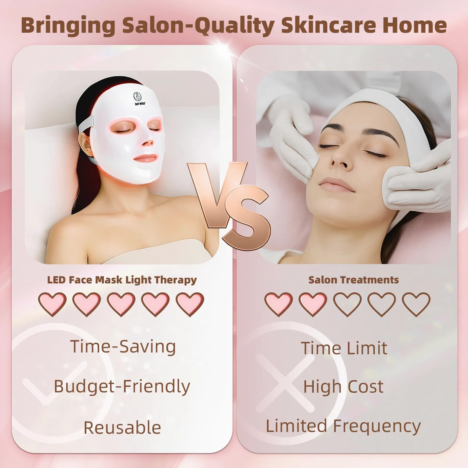 Máscara facial LED con 7 colores, inalámbrica, luz roja, máscara para el cuidado de la piel, recargable, dispositivo facial portátil para viajes en casa