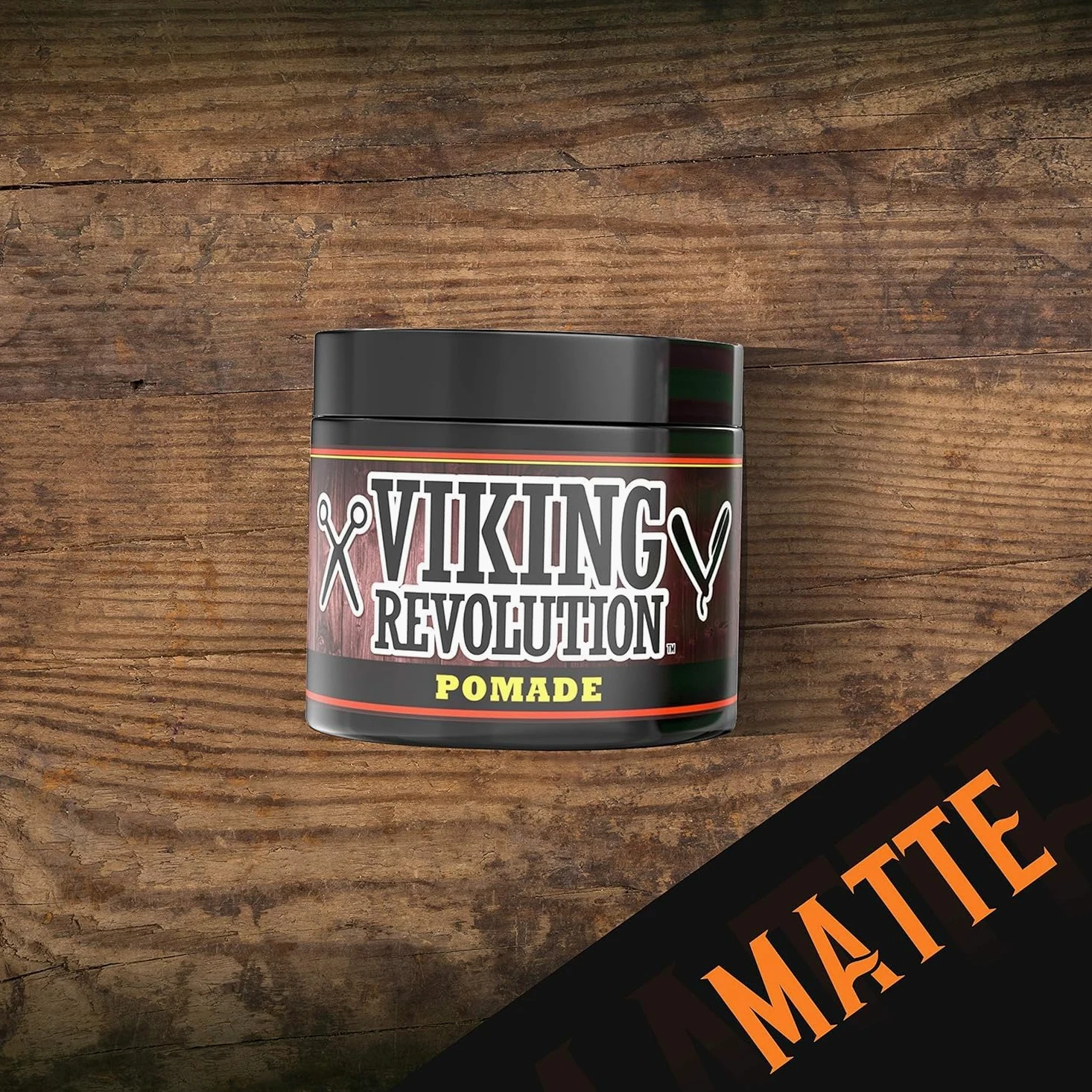 Viking Revolution Pomada para el Cabello de Hombre (Nueva Fórmula) – Fijación Media y Acabado Mate para un Look Clásico, 113 g – A Base de Agua y Fácil de Lavar