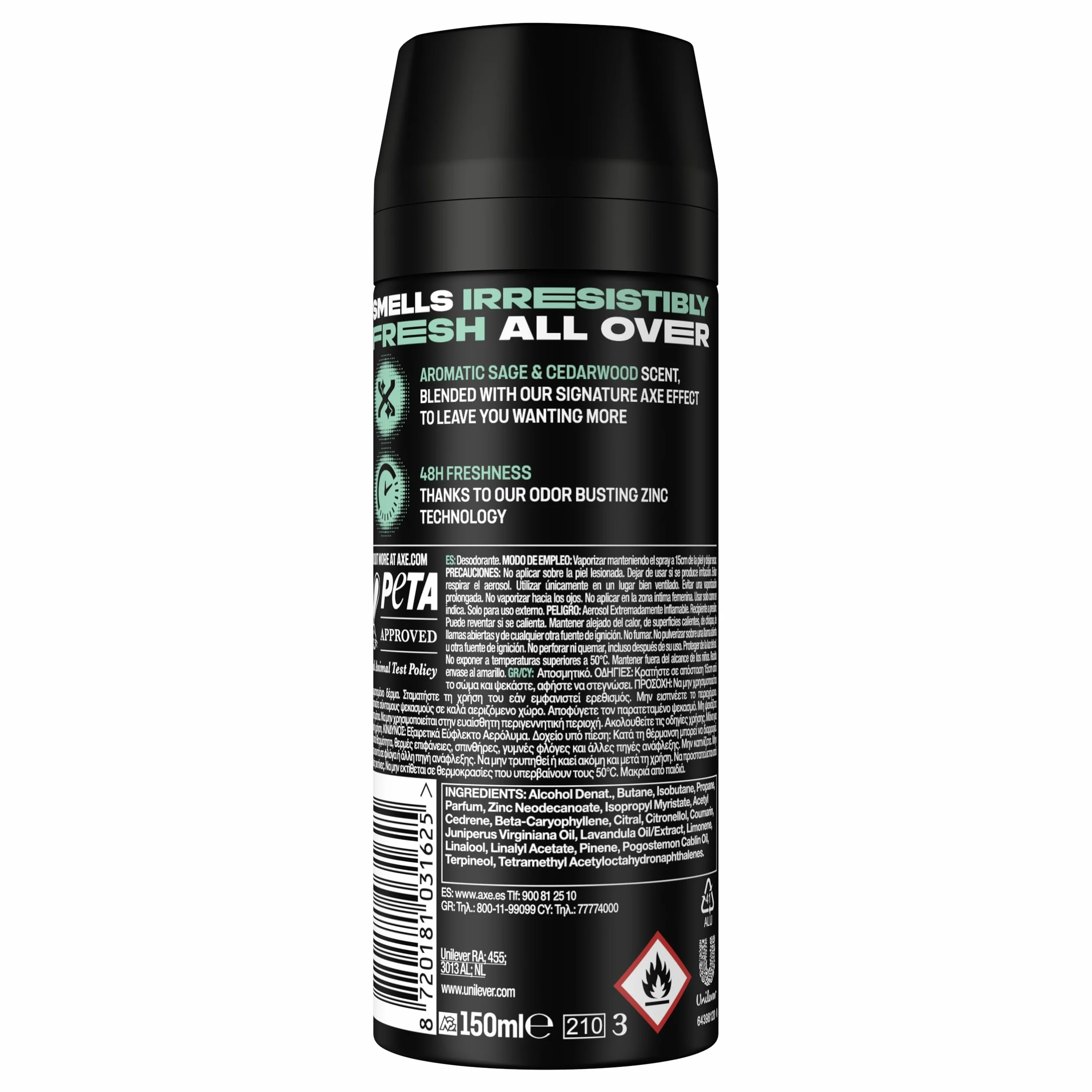 Axe Apollo Rock Desodorante 150 ml Pack de 6