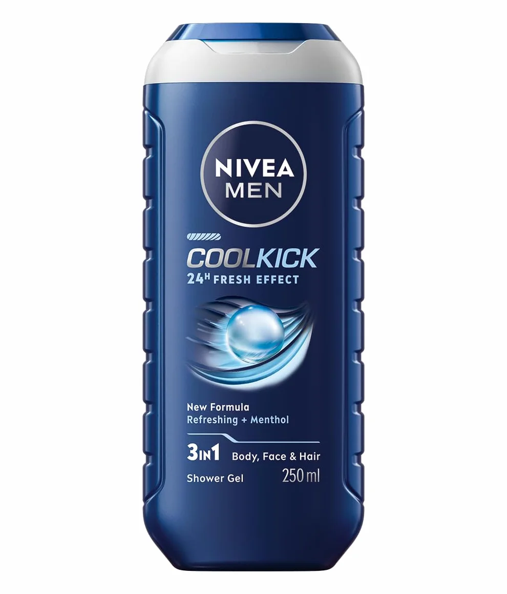 NIVEA MEN Pack Cuidado Completo Neceser Set Regalo Hombre Crema Facial 75ml Gel Ducha 250ml Bálsamo After Shave 100ml Desodorante Spray 200ml