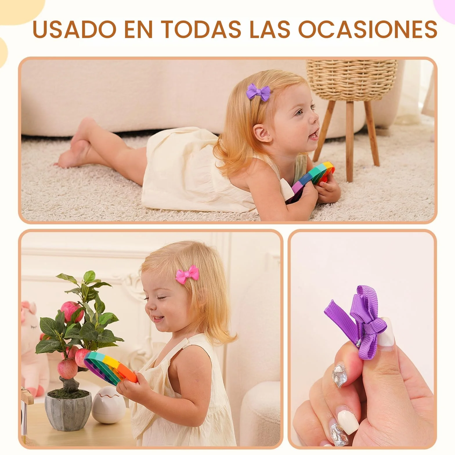 Choicbaby Horquillas de pelo para niñas 3 cm 40 Piezas Accesorios para el cabello
