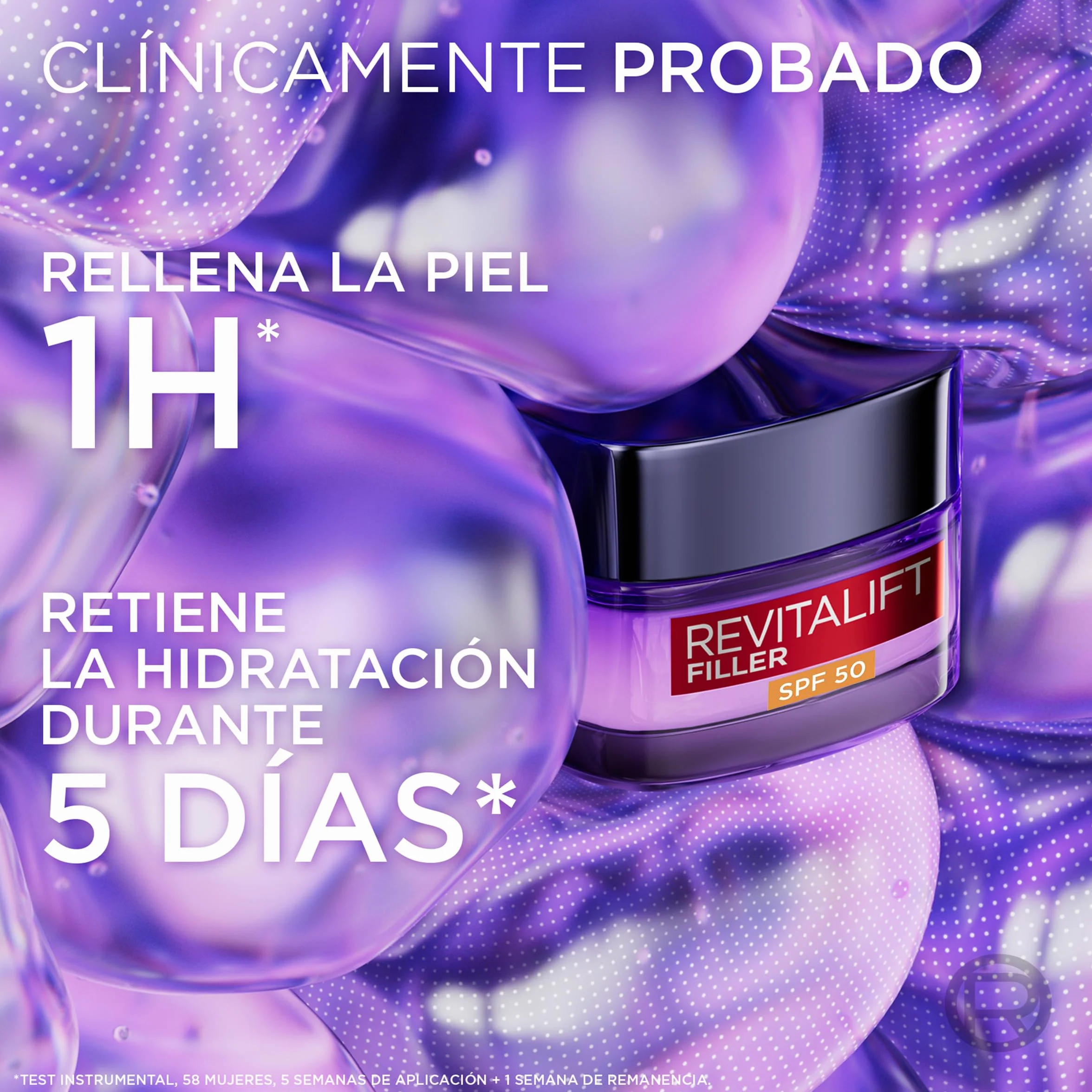 L'Oréal Paris Revitalift Filler Crema de Día SPF 50 Antiedad Ácido Hialurónico 50ml