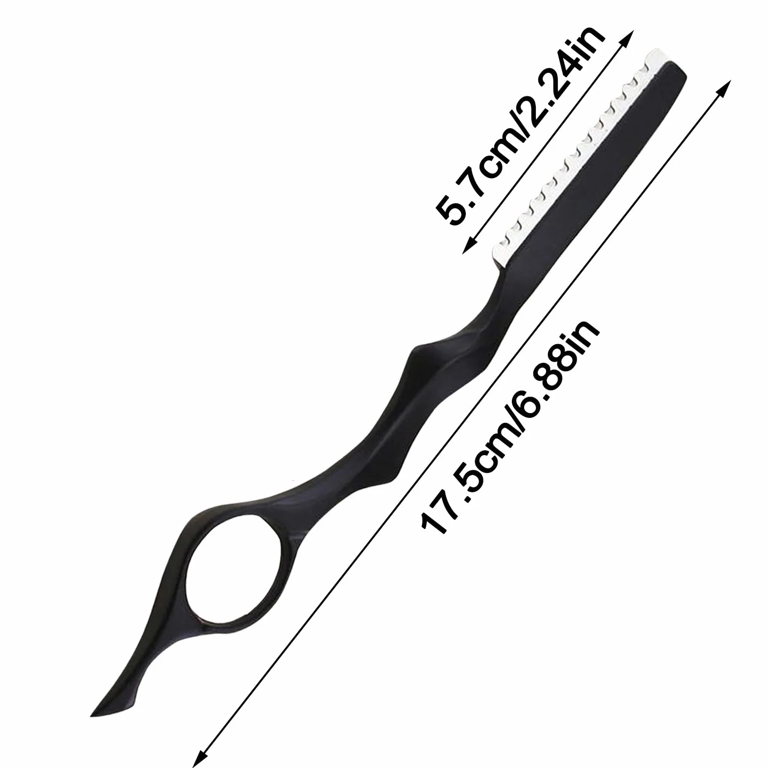 Maquinilla de afeitar profesional de acero inoxidable con corte de pluma negro