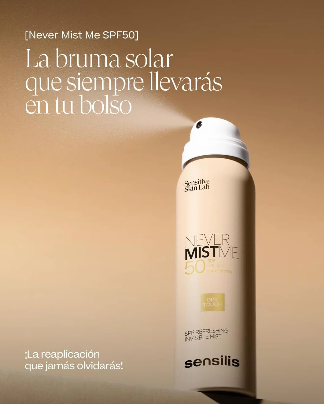 Sensilis Invisible Never Mist Me SPF50 Bruma de Alta Protección en Spray 100 ml