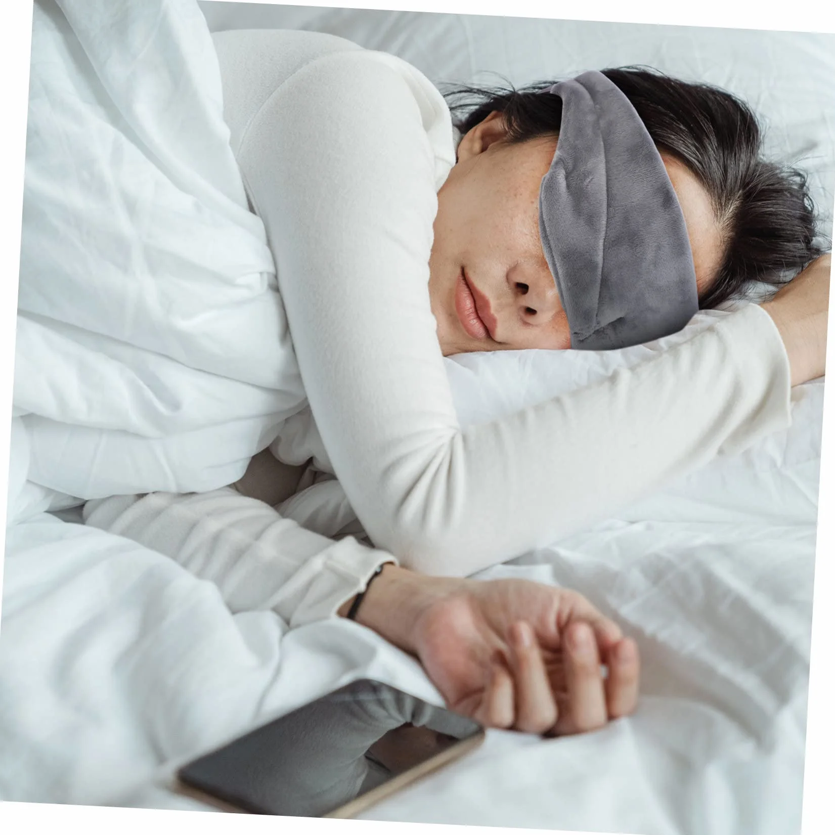 FOMIYES 3 Piezas Antifaz Tridimensional Para Dormir Protector Ocular Para Dormir Tapones Para Los Oídos Antifaz Para Visera Contorneada 3D Venda Nocturna Ligero