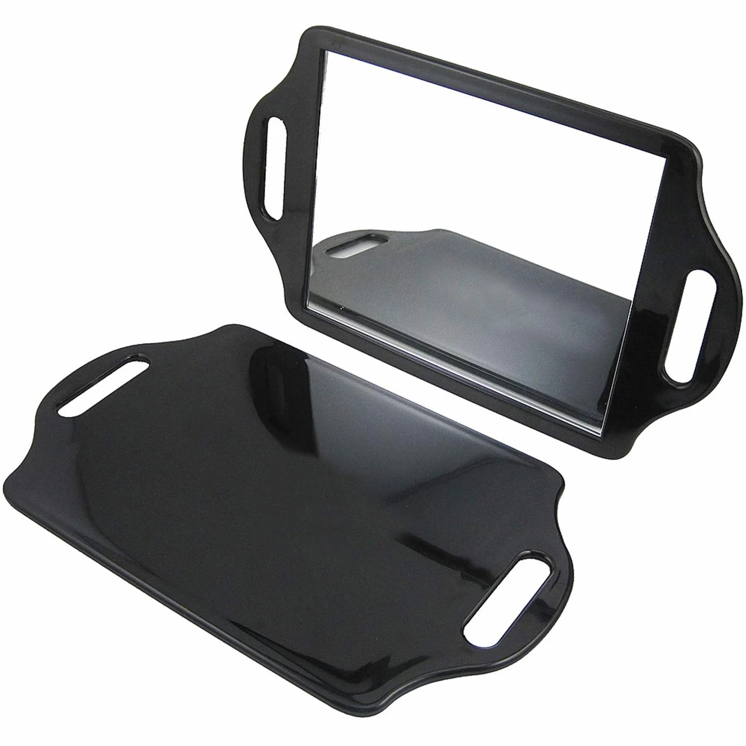 TRIXES Espejo para peluquería de Mano Gran Angular 36.5 x 21.7cm con 2 manijas